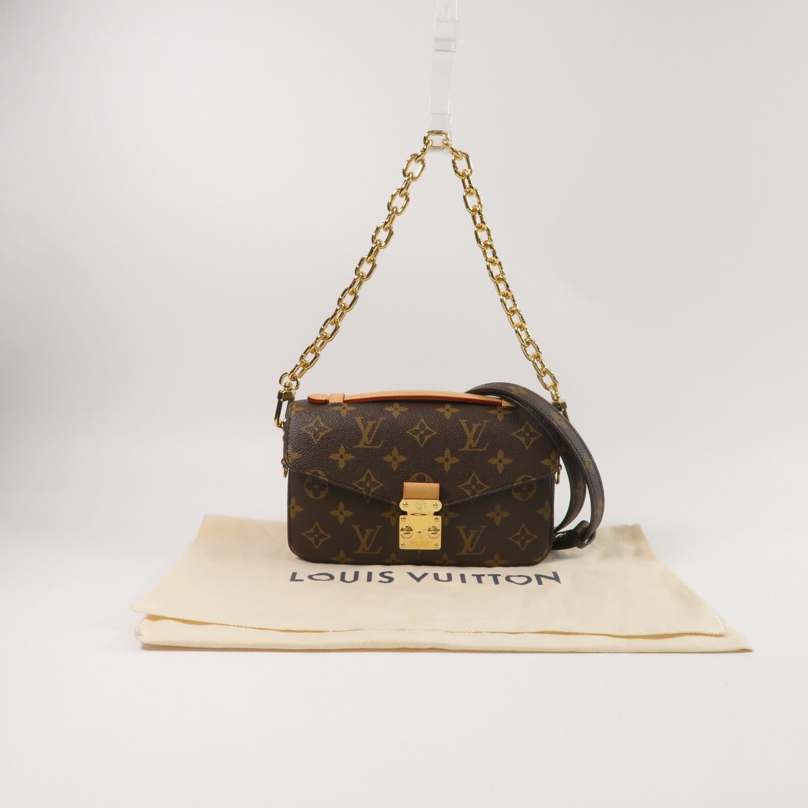 LOUIS VUITTON Monogram Pochette Metis East West手挽肩背兩用袋