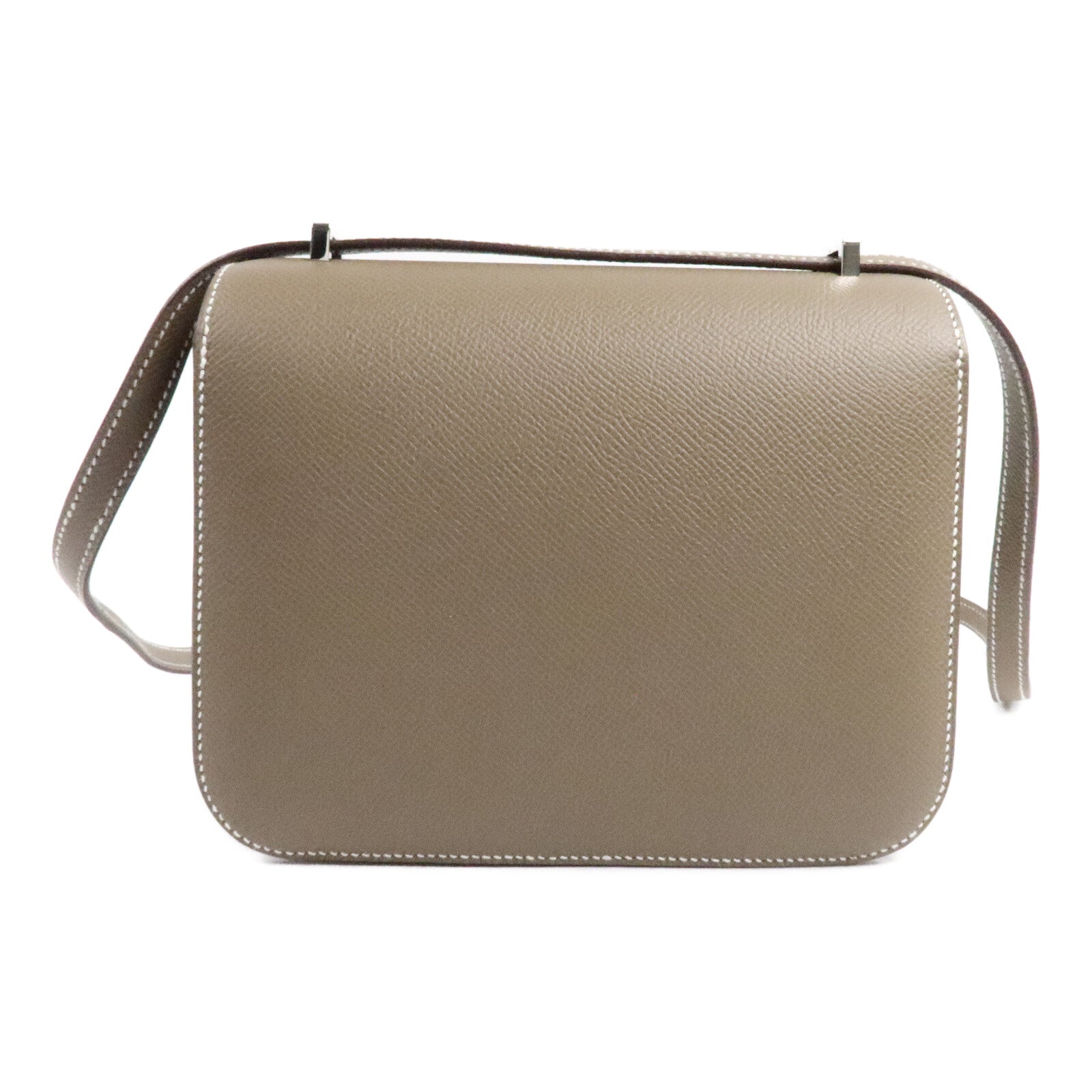 HERMES Epsom皮革Constance Mini肩背袋Etoupe