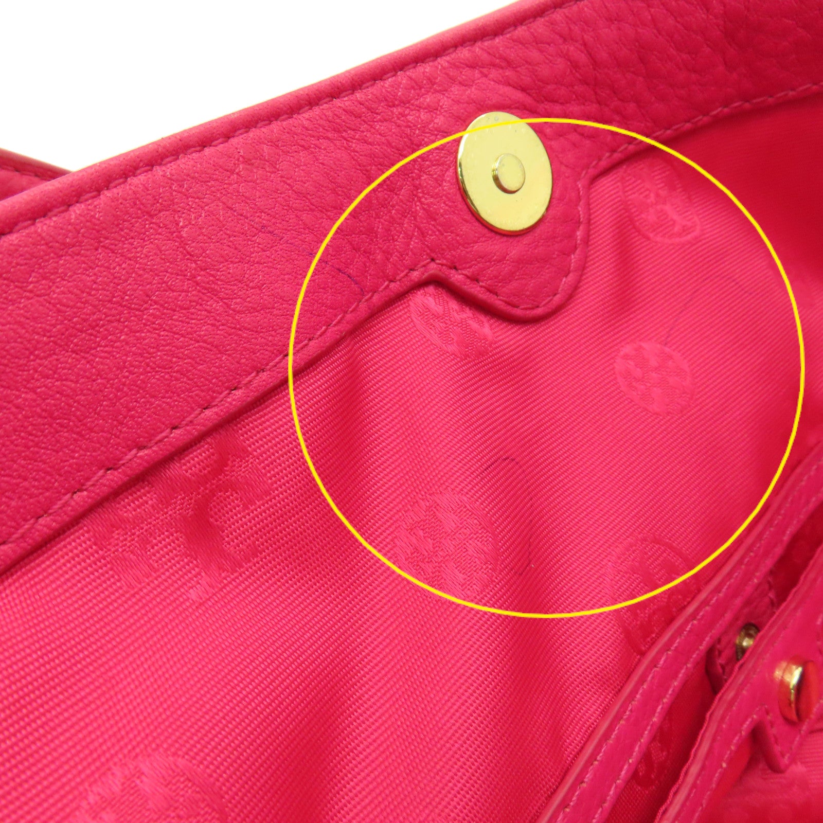 Tory Burch 尼龍Tote Bag金扣手挽袋桃紅色