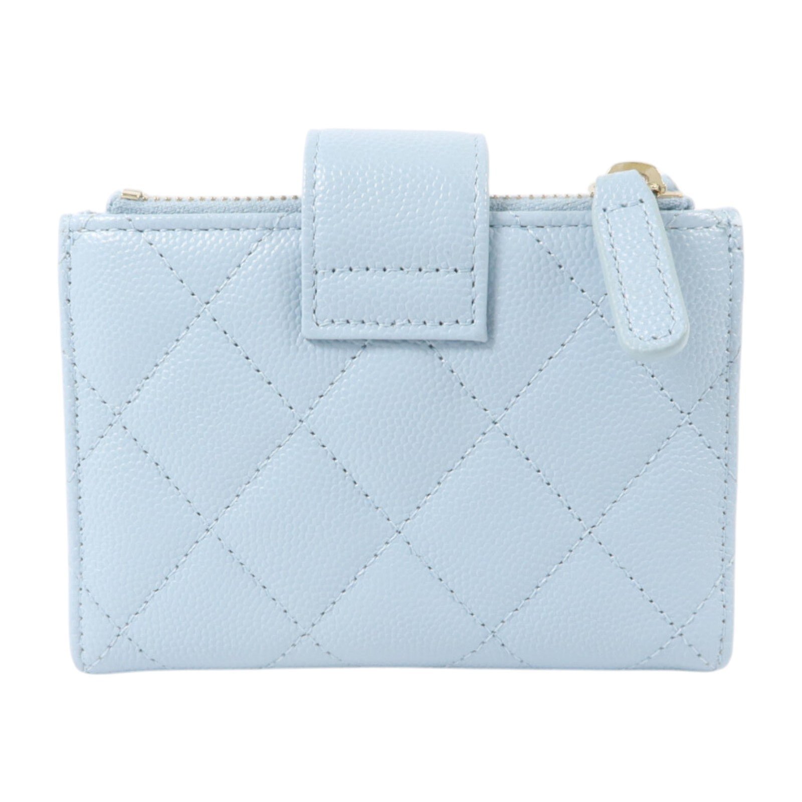 CHANEL 牛皮皮革Classic Small Zipped Wallet金扣錢包
