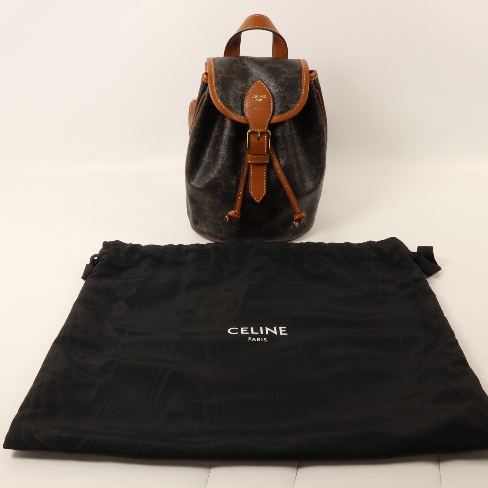CELINE 塗層帆布Mini Backpack Folco背包