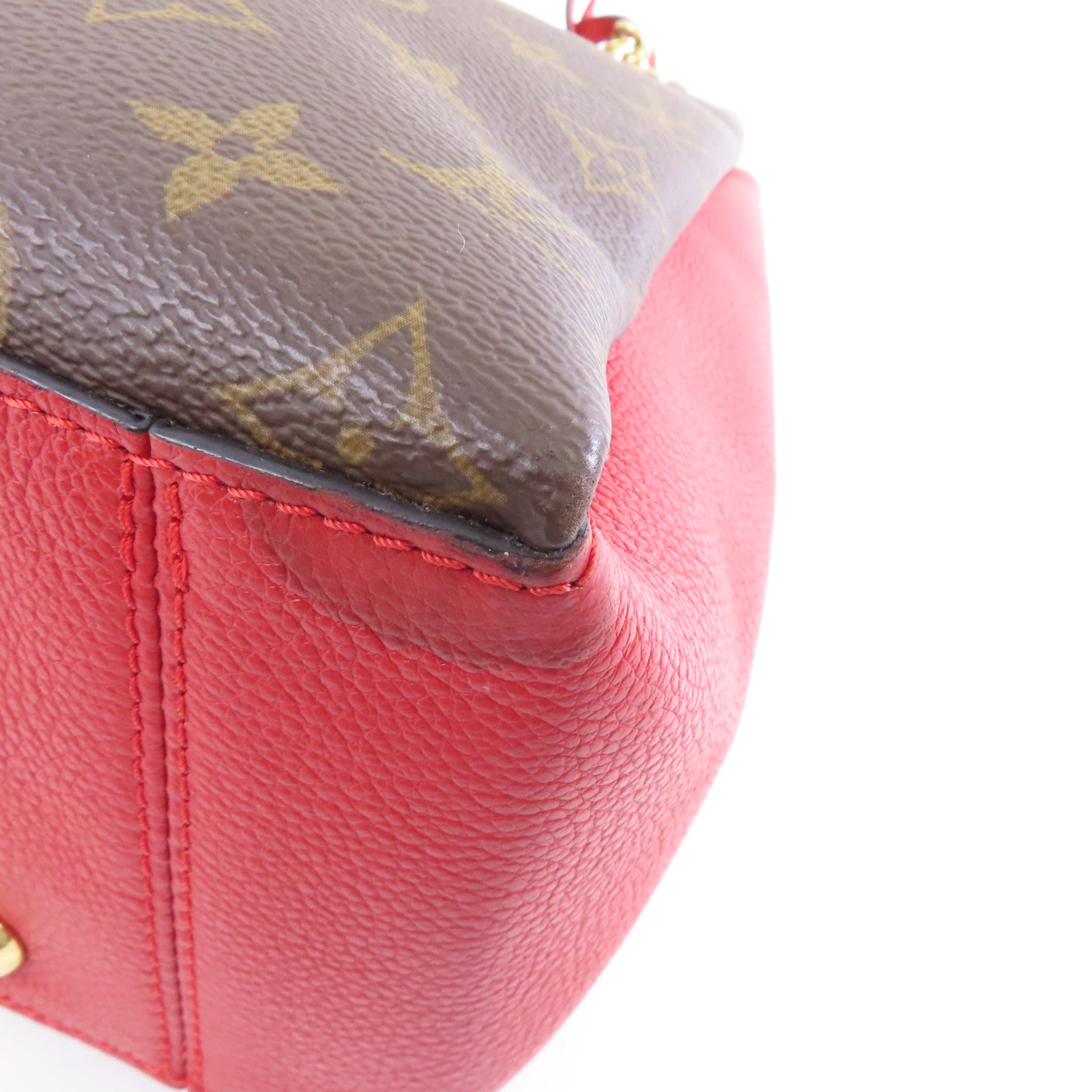 LOUIS VUITTON Monogram Surene MM金扣鏈帶肩背袋啡色
