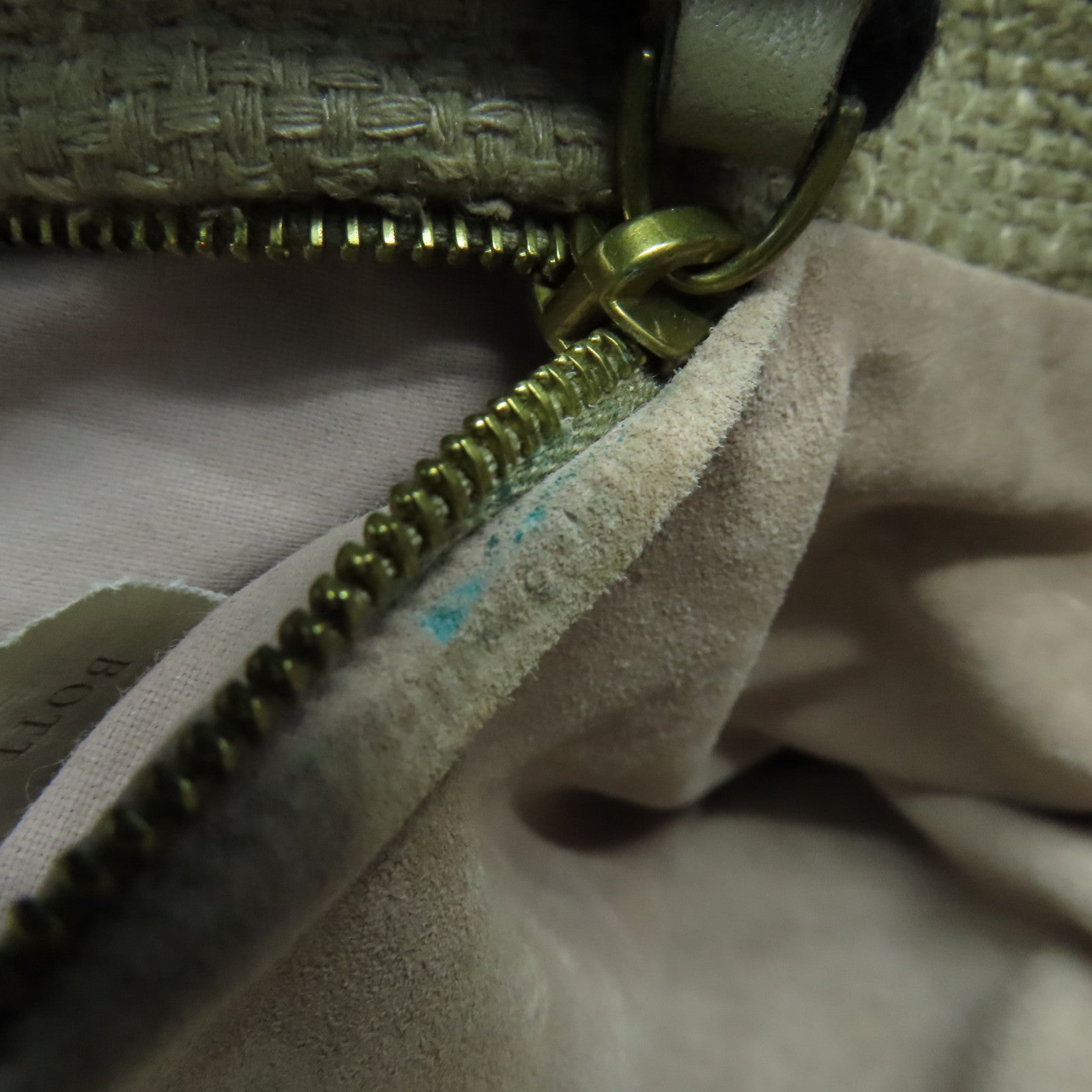 BOTTEGA VENETA 麻質Shoulder Bag金扣肩背袋米色