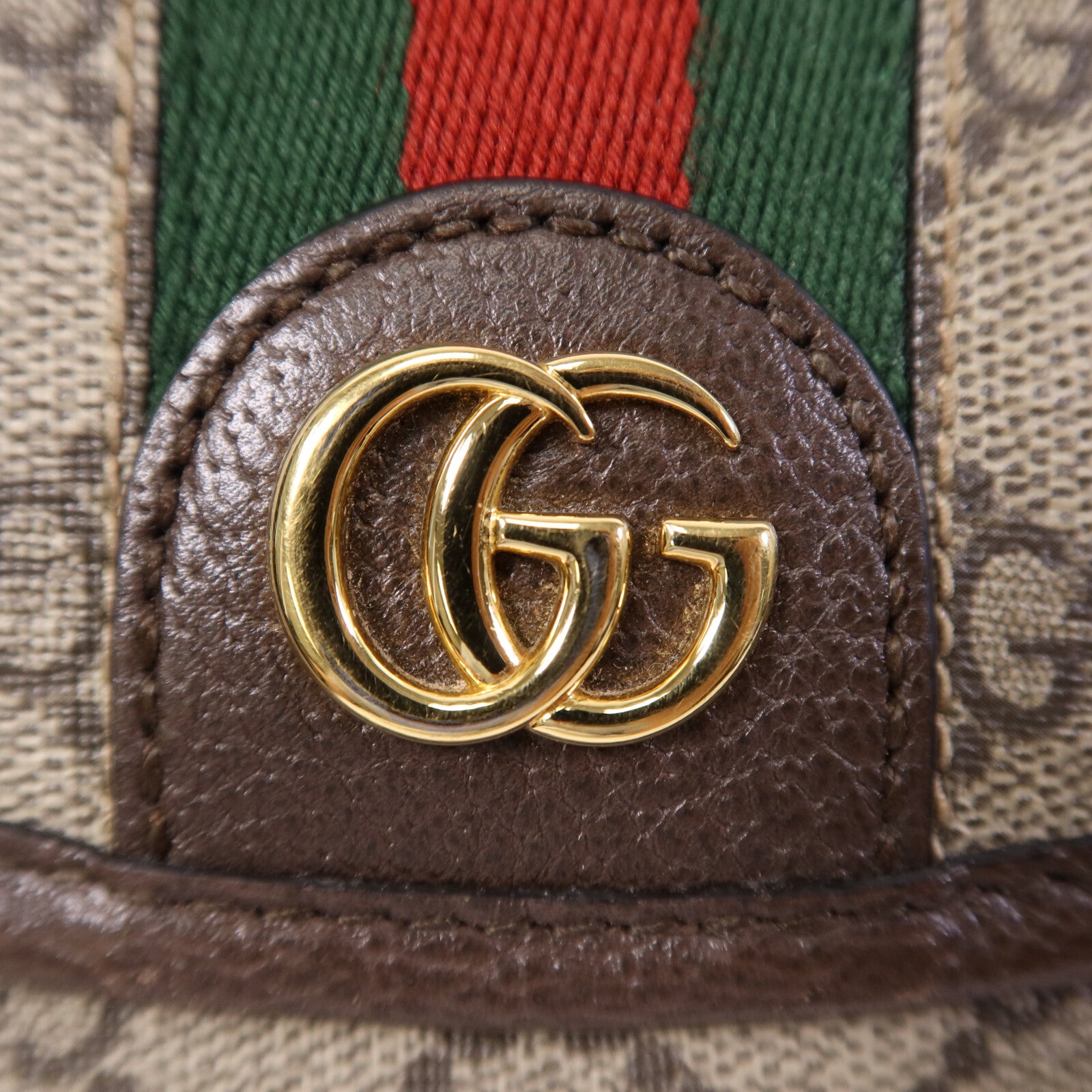 GUCCI 塗層帆布Ophidia GG金扣肩背袋