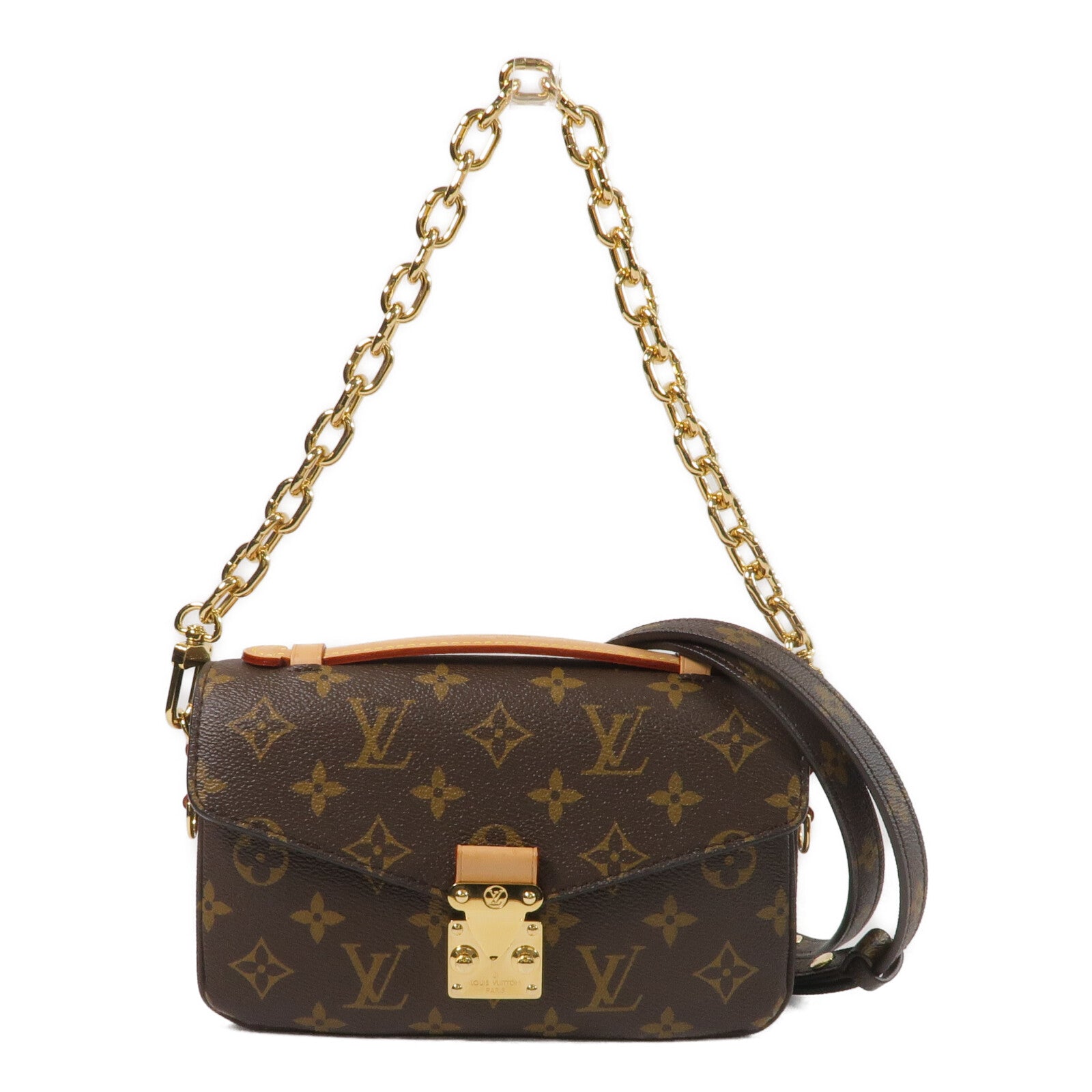 LOUIS VUITTON Monogram Pochette Metis East West手挽肩背兩用袋