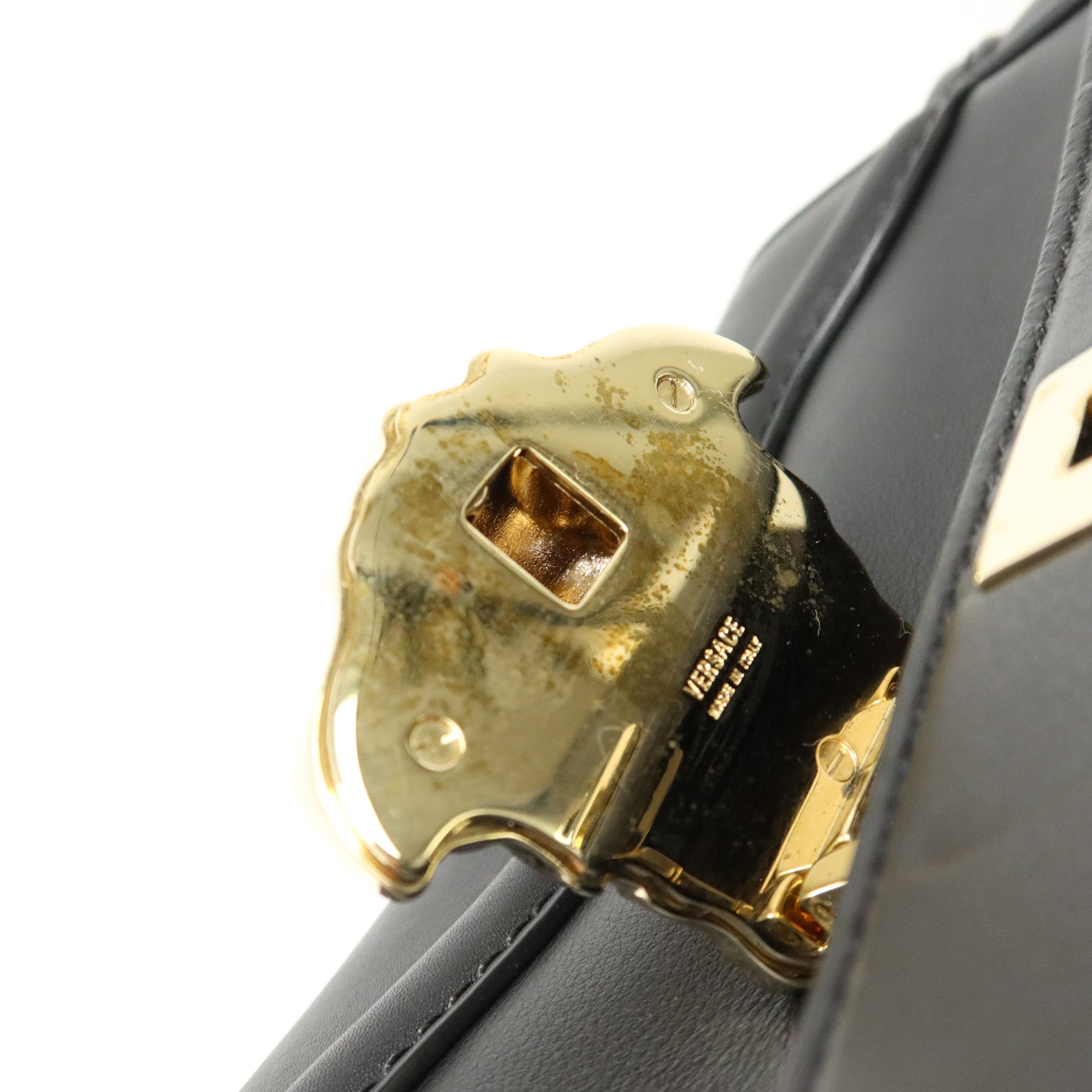 VERSACE 牛皮皮革Medusa Shoulder金扣肩背袋