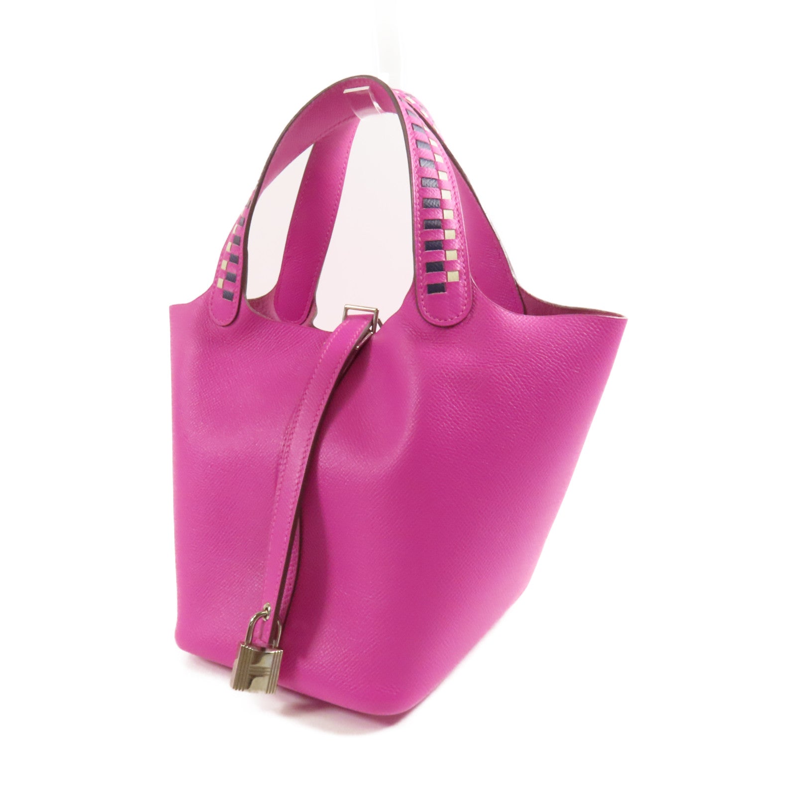 HERMES PHW Picotin 18 PM Handbag Epsom Leather Magnolia