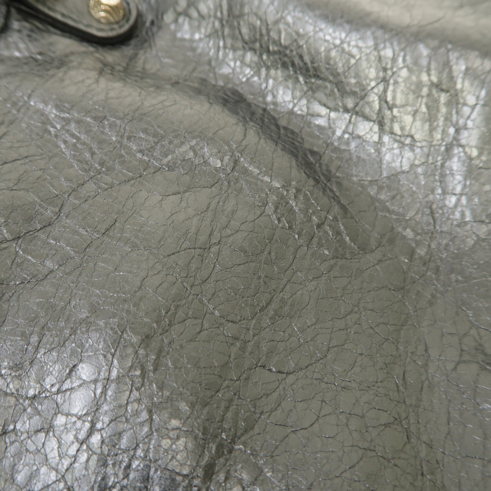 BALENCIAGA 牛皮皮革Giant Town銀扣手挽肩背兩用袋白色