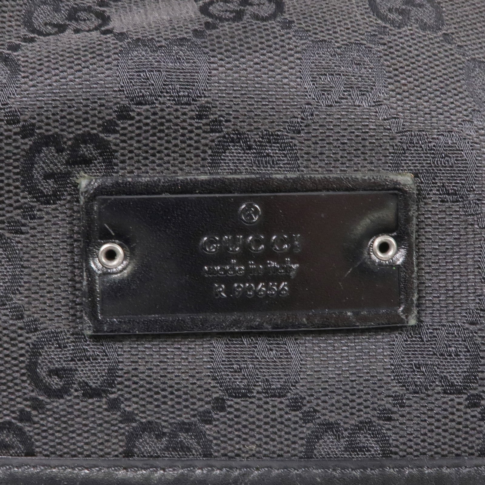 GUCCI 帆布Shoulder Bag銀扣肩背袋