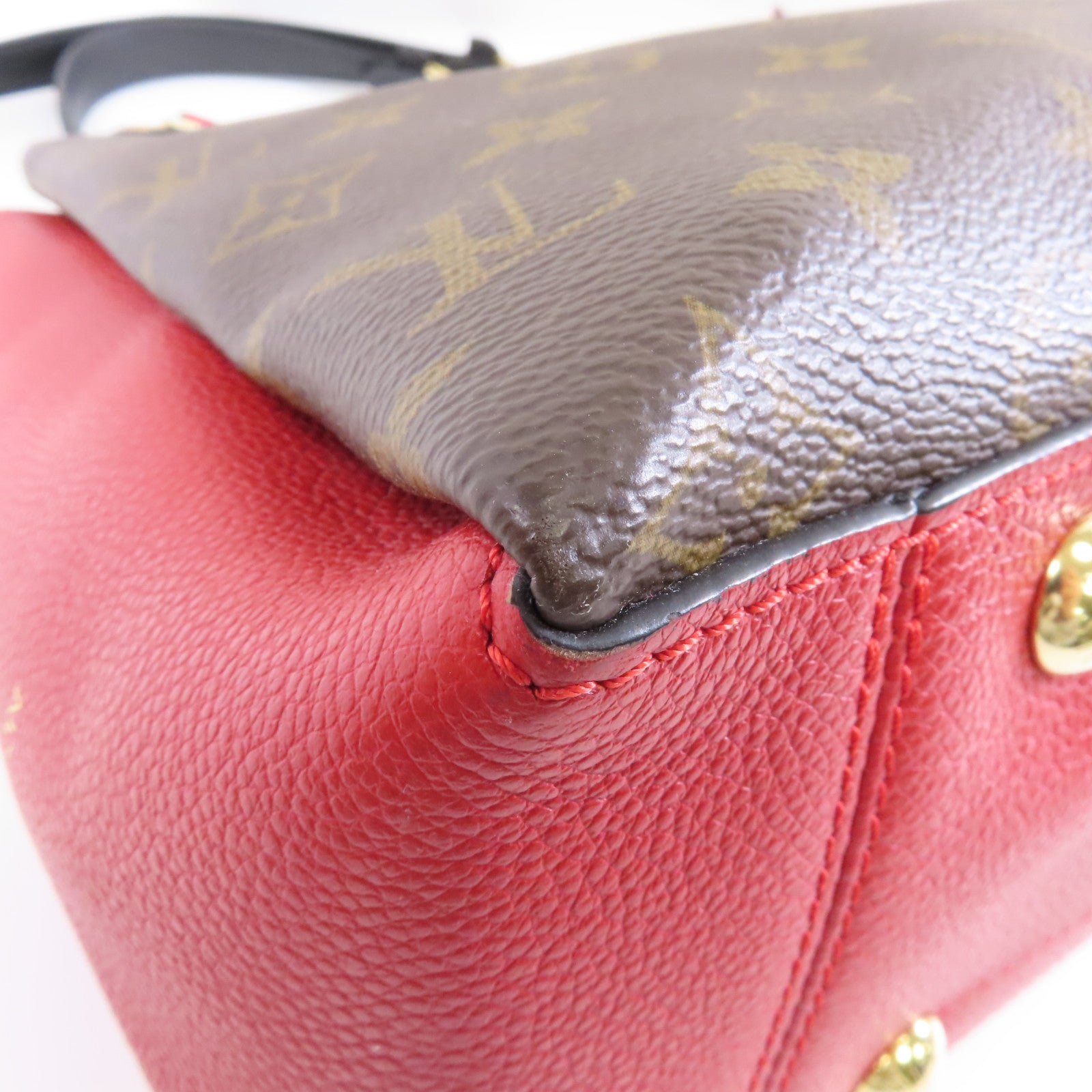 LOUIS VUITTON Monogram Surene MM金扣鏈帶肩背袋啡色