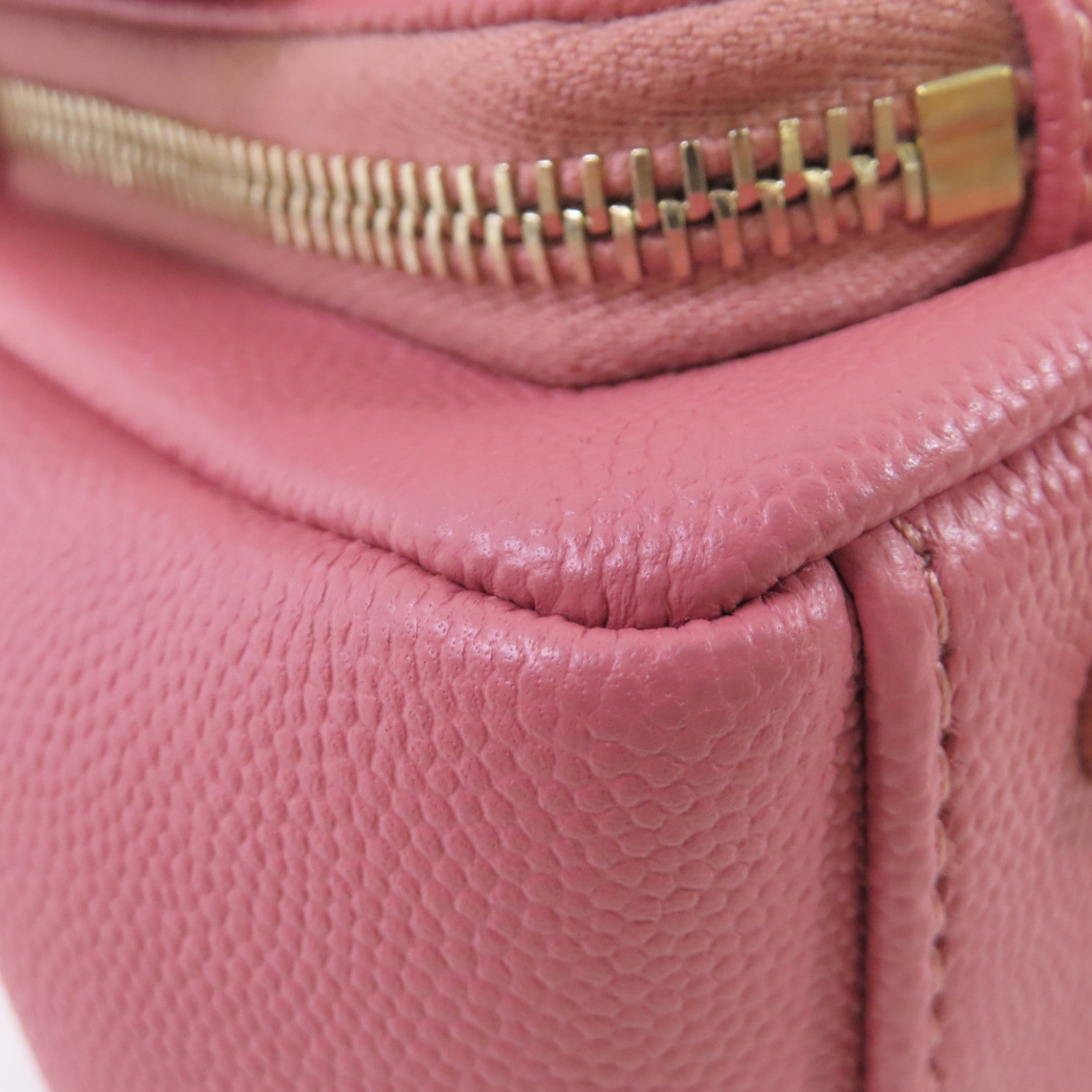 CHANEL 菱格Caviar皮革Affinity 2Way Shoulder Bag金扣鏈帶肩背袋粉紅色