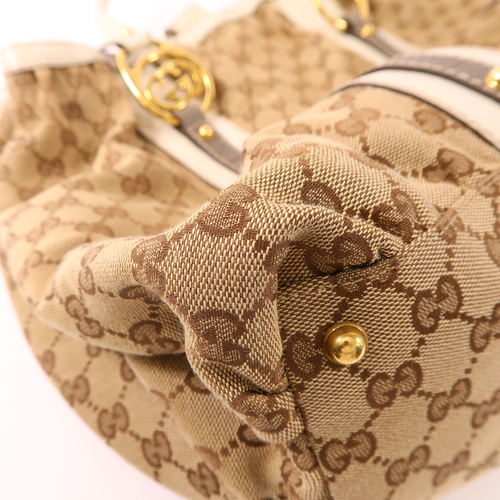 GUCCI 【激減優惠】帆布Interlocking GG Tote Bag金扣肩背袋