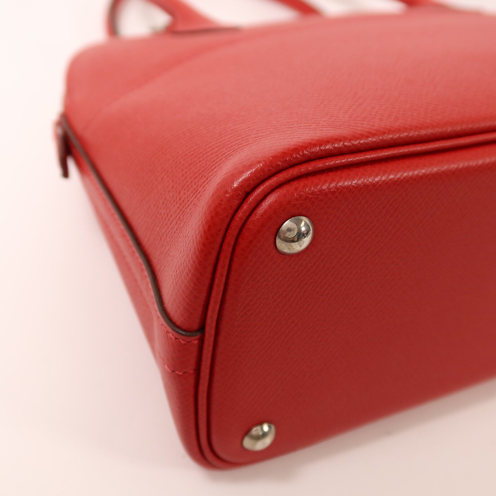 HERMES 【激減優惠】Epsom皮革Bolide 27銀扣手挽袋Rouge Casaque