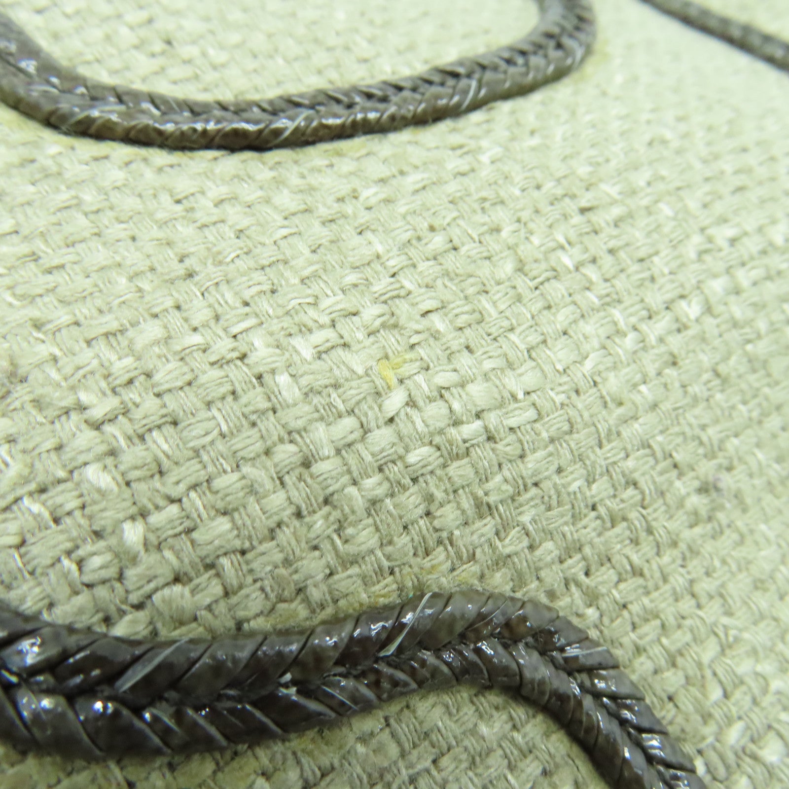 BOTTEGA VENETA 麻質Shoulder Bag金扣肩背袋米色