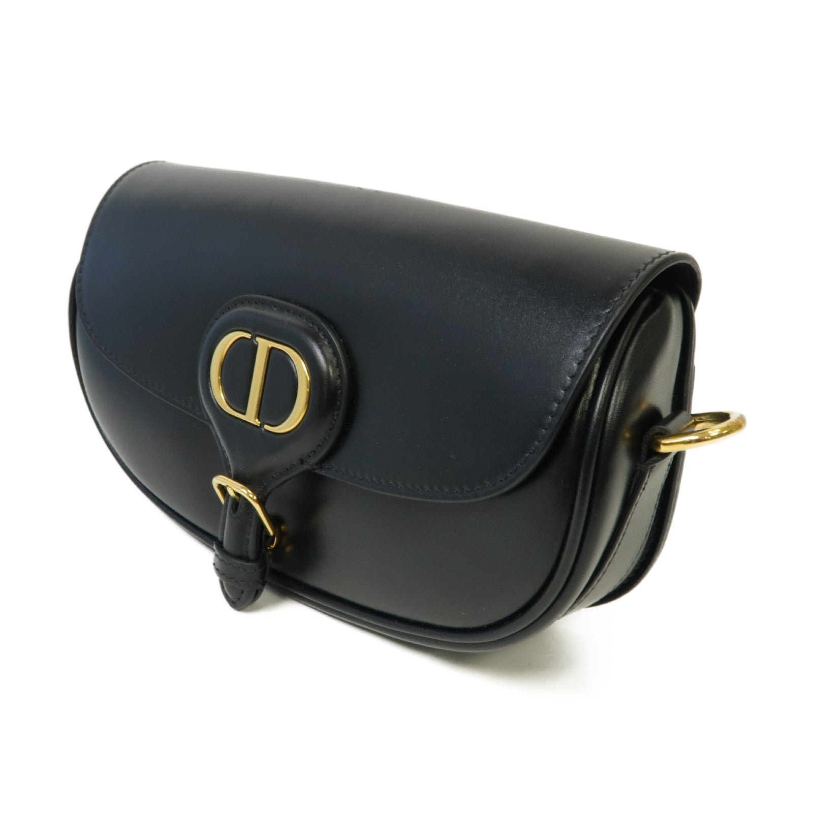Dior 【激減優惠】牛皮皮革Bobby East-West金扣肩背袋黑色