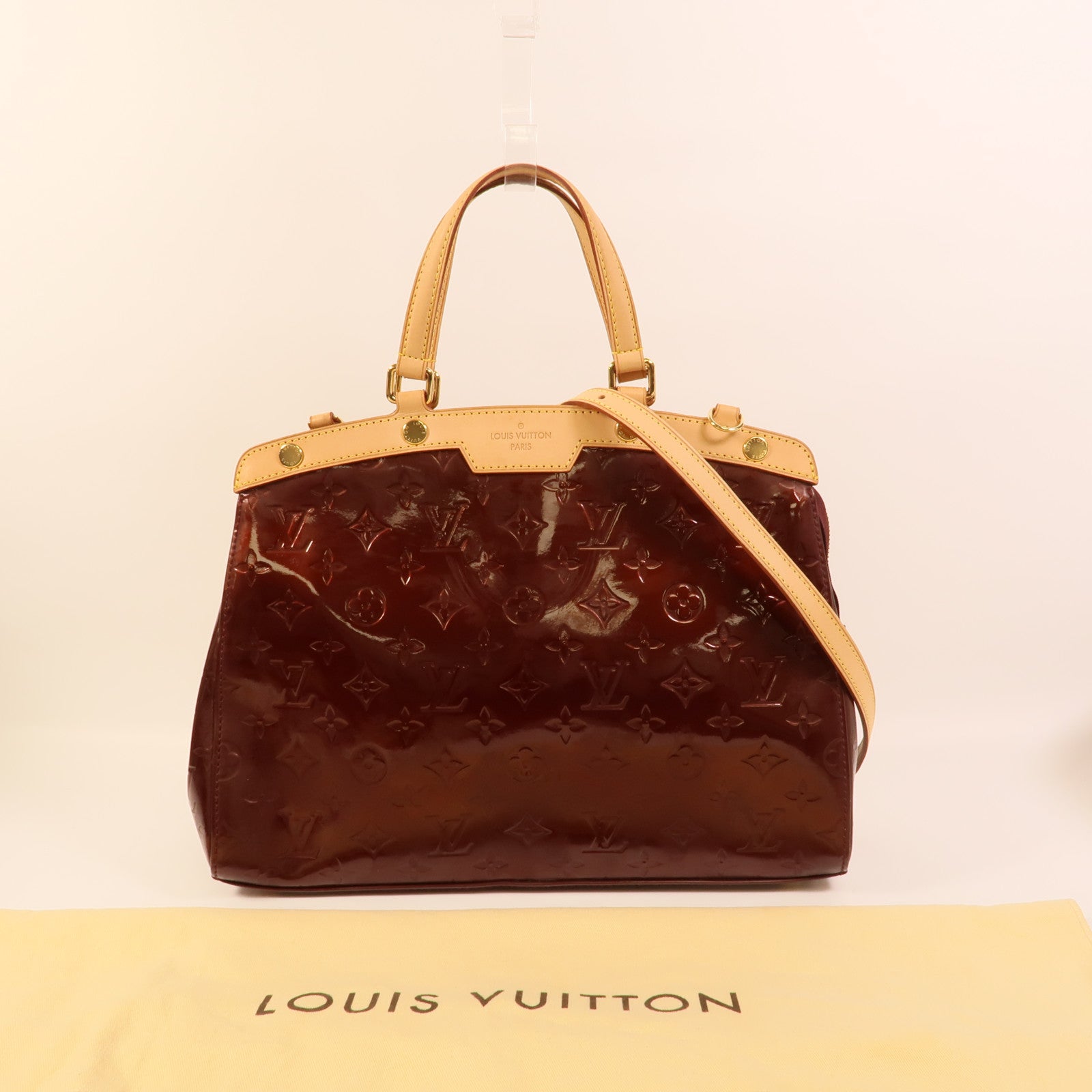 LOUIS VUITTON Vernis Brea GM金扣手挽肩背兩用袋