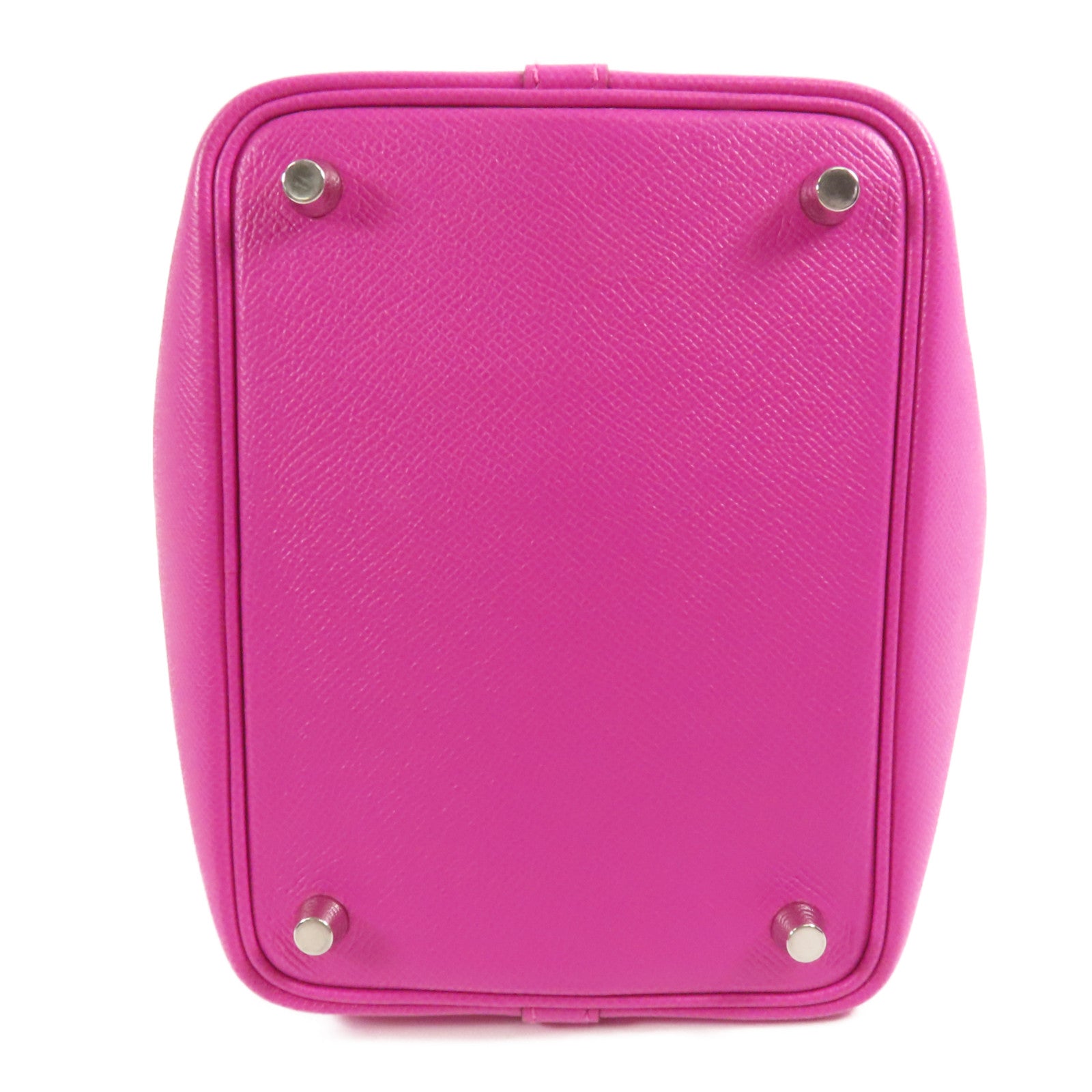 HERMES Epsom皮革Picotin PM銀扣手挽袋Magnolia