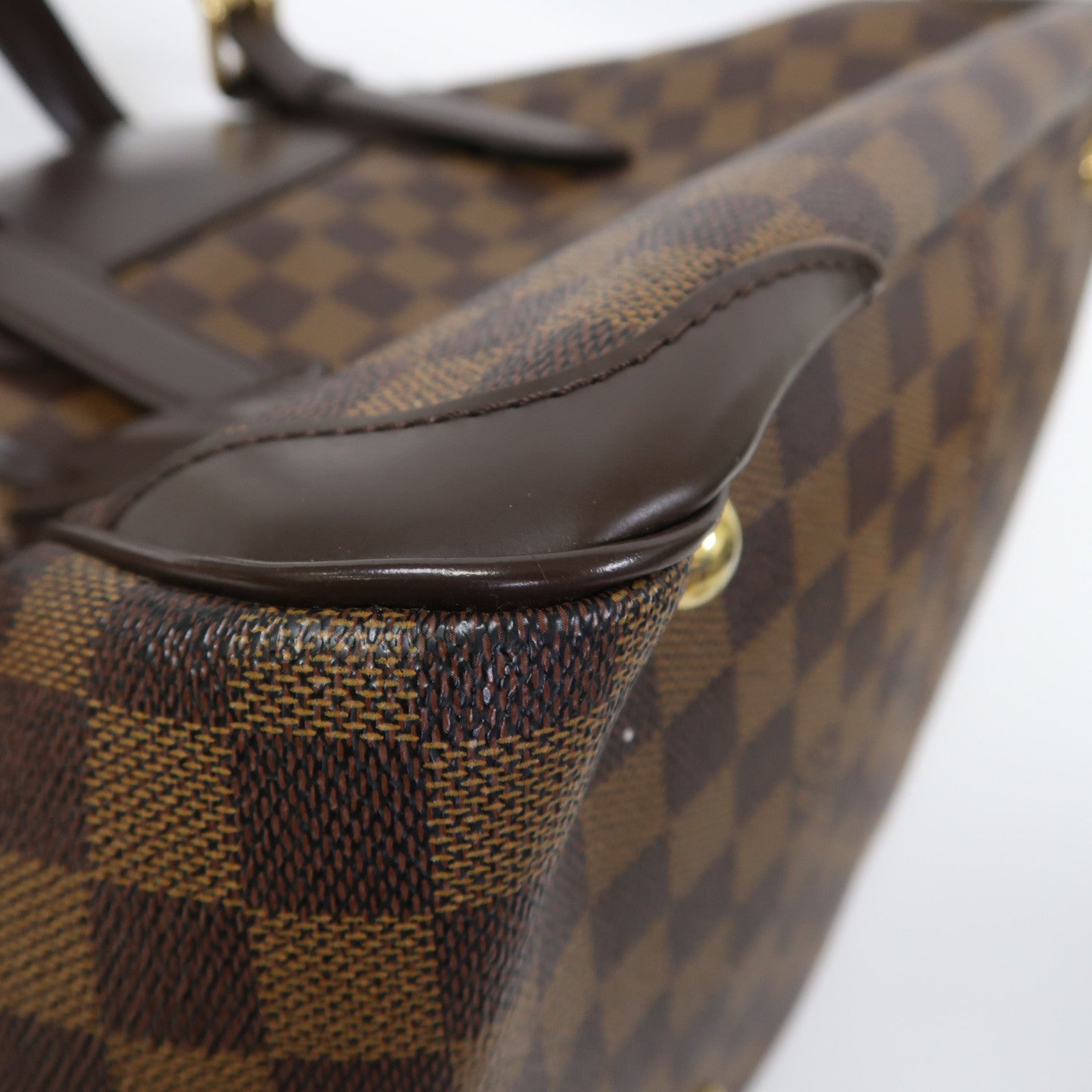 LOUIS VUITTON 【激減優惠】Damier Verona MM金扣肩背袋棕色