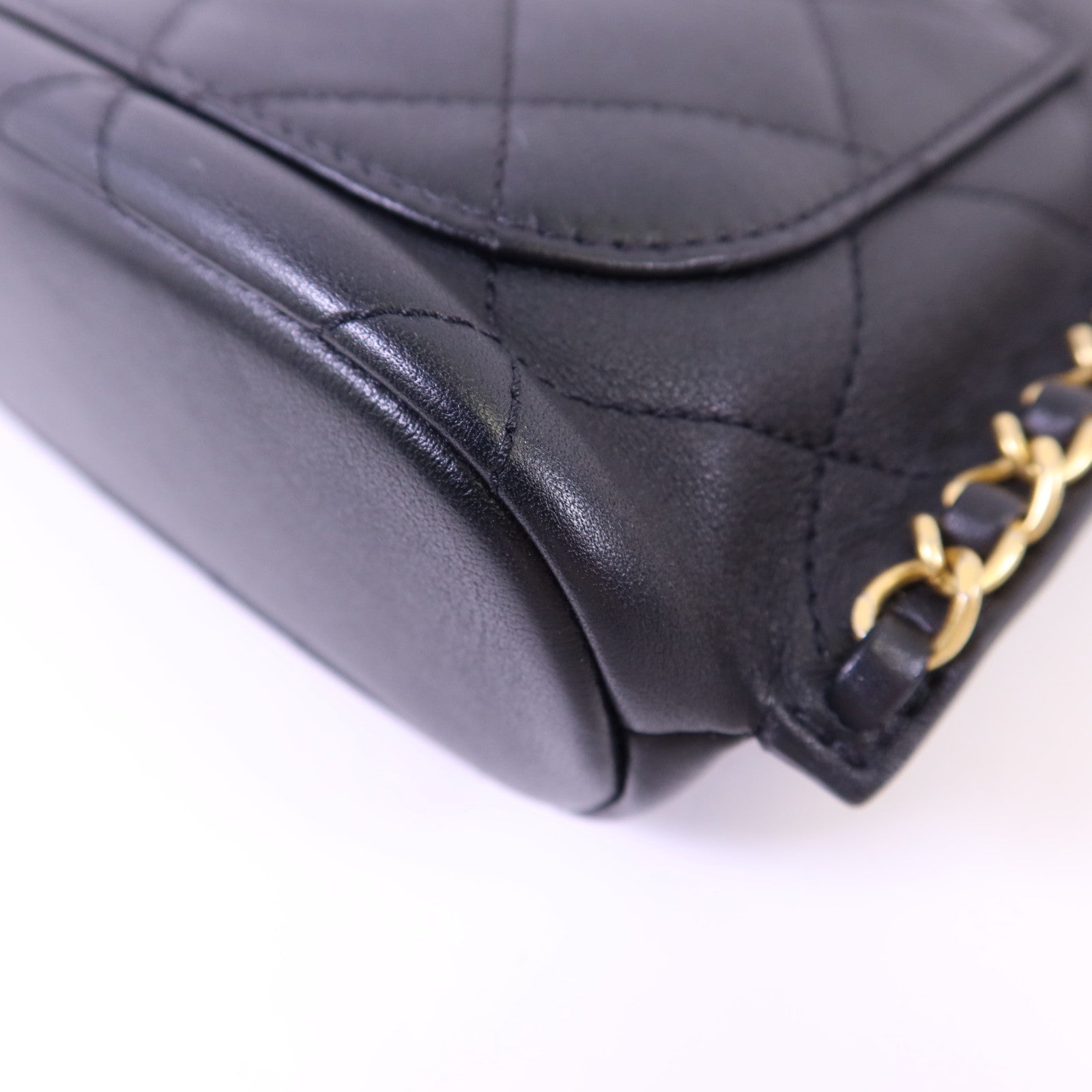 CHANEL 牛皮皮革Chain Shoulder Bag金扣鏈帶肩背袋