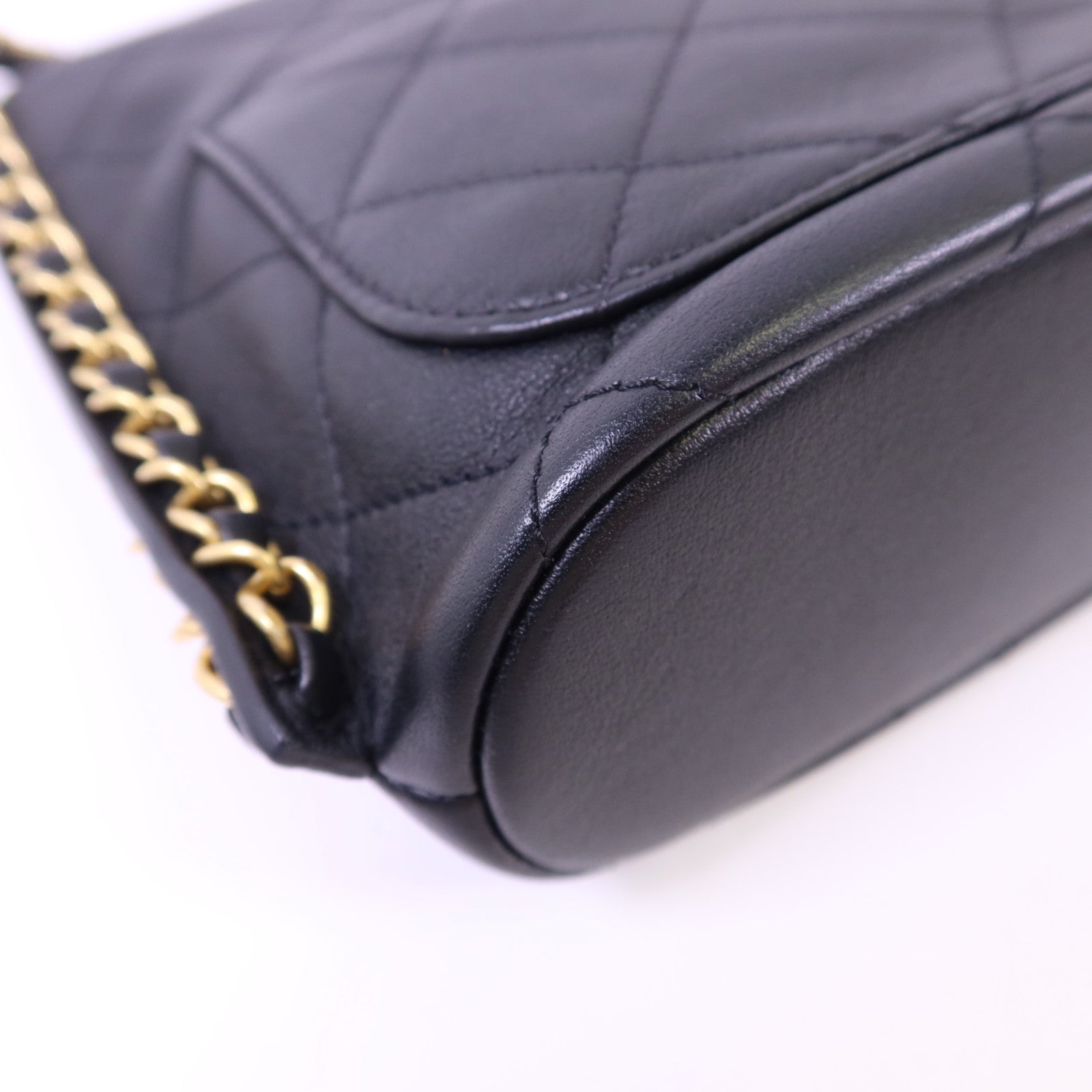 CHANEL 牛皮皮革Chain Shoulder Bag金扣鏈帶肩背袋