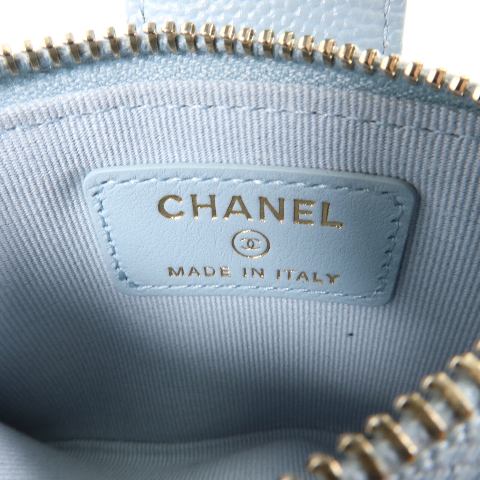 CHANEL 牛皮皮革Classic Small Zipped Wallet金扣錢包