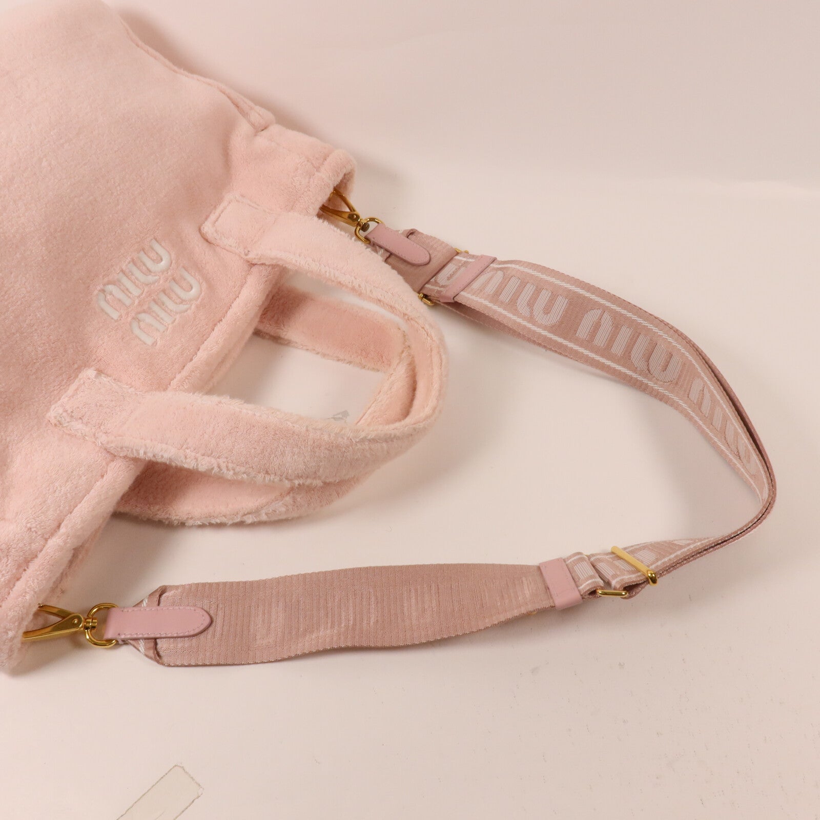 Miu Miu Terry Cloth 2 Way Shoulder手挽肩背兩用袋