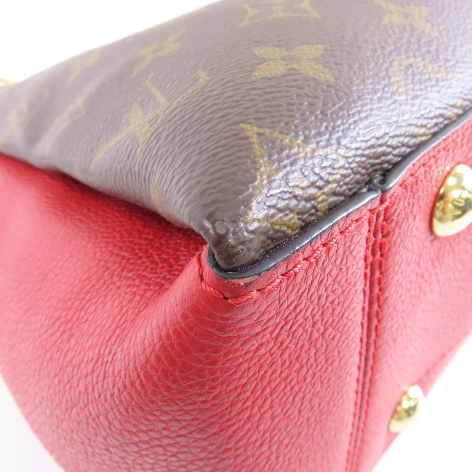 LOUIS VUITTON Monogram Surene MM金扣鏈帶肩背袋啡色