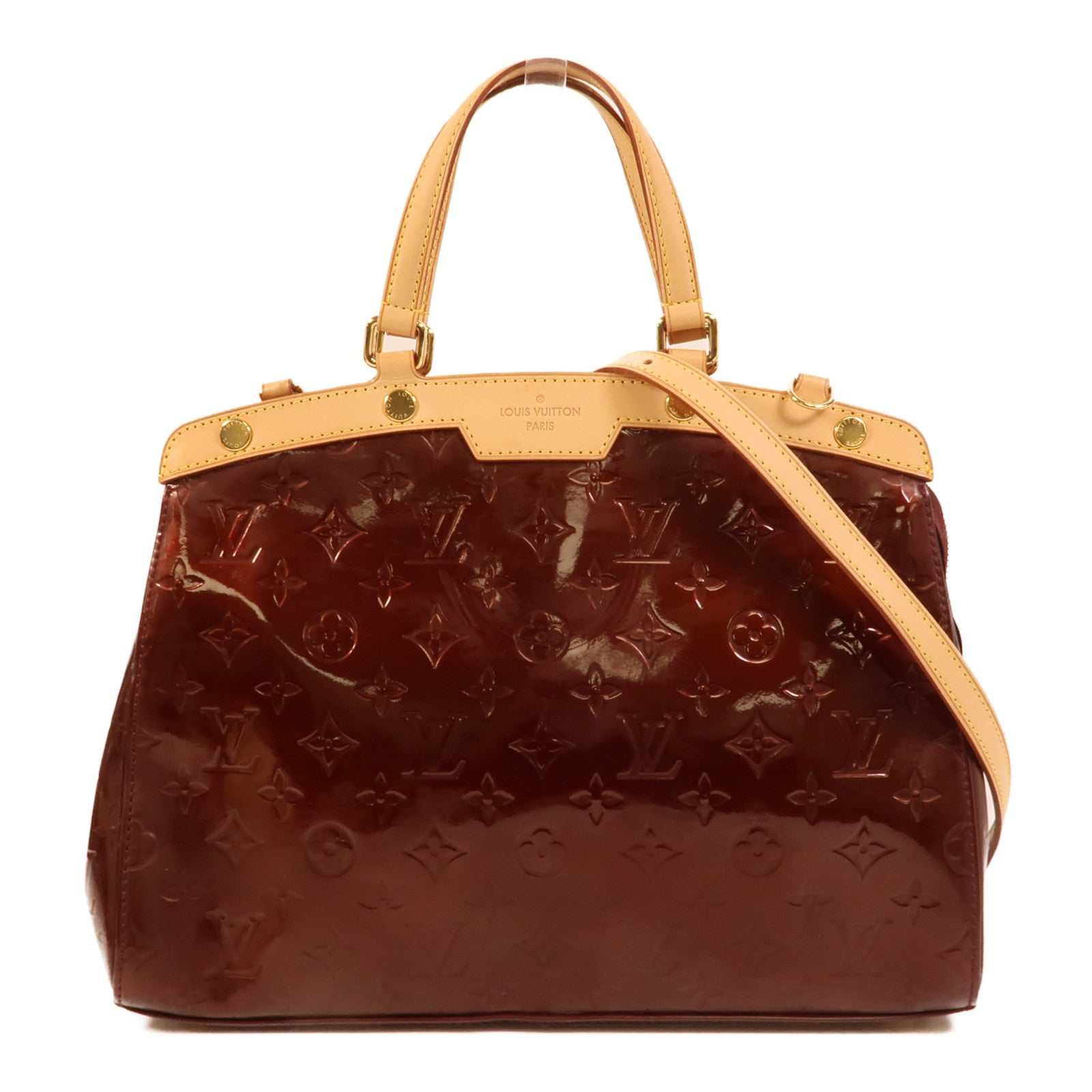 LOUIS VUITTON Vernis Brea GM金扣手挽肩背兩用袋