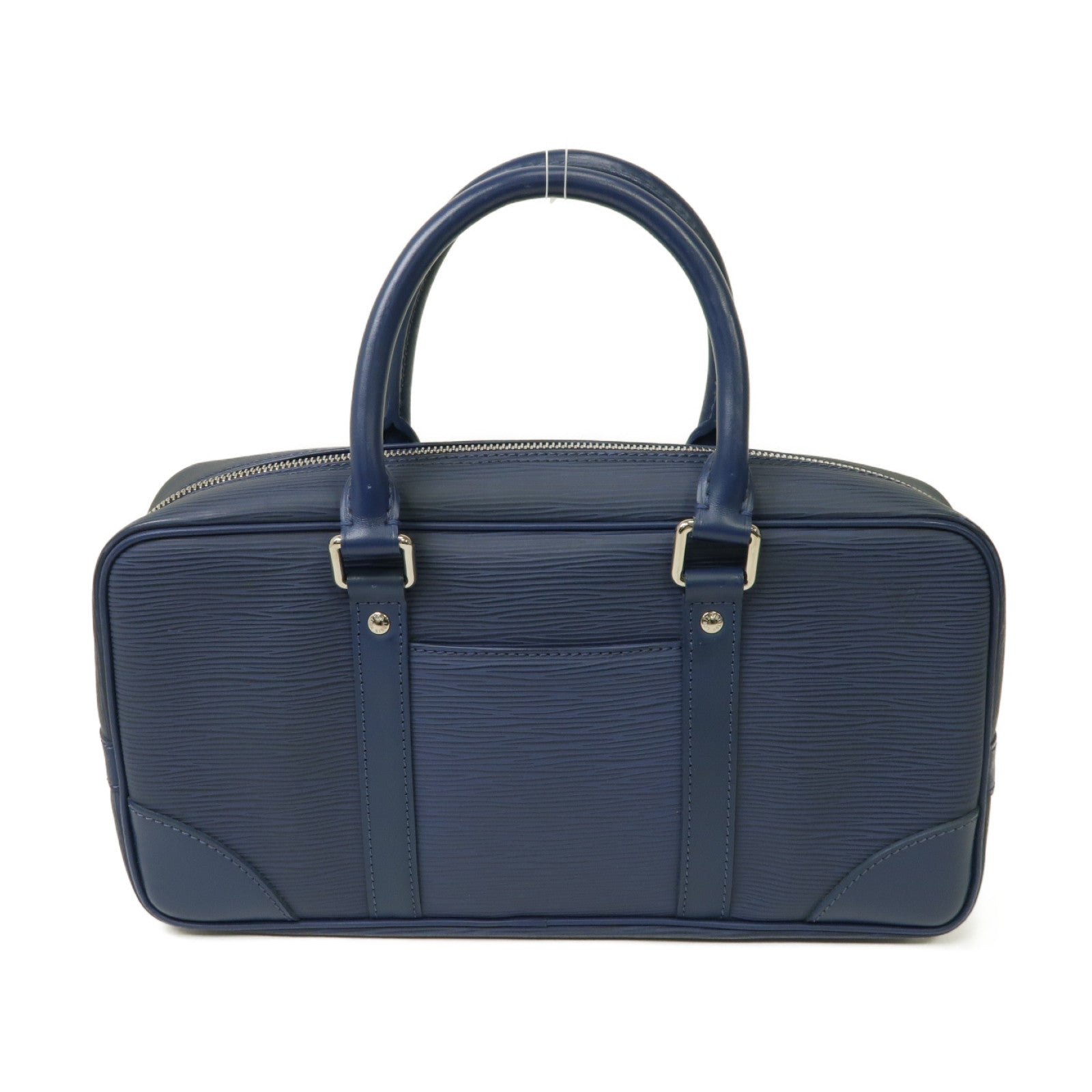 LOUIS VUITTON Epi Vivienne Long MM銀扣手挽袋藍色