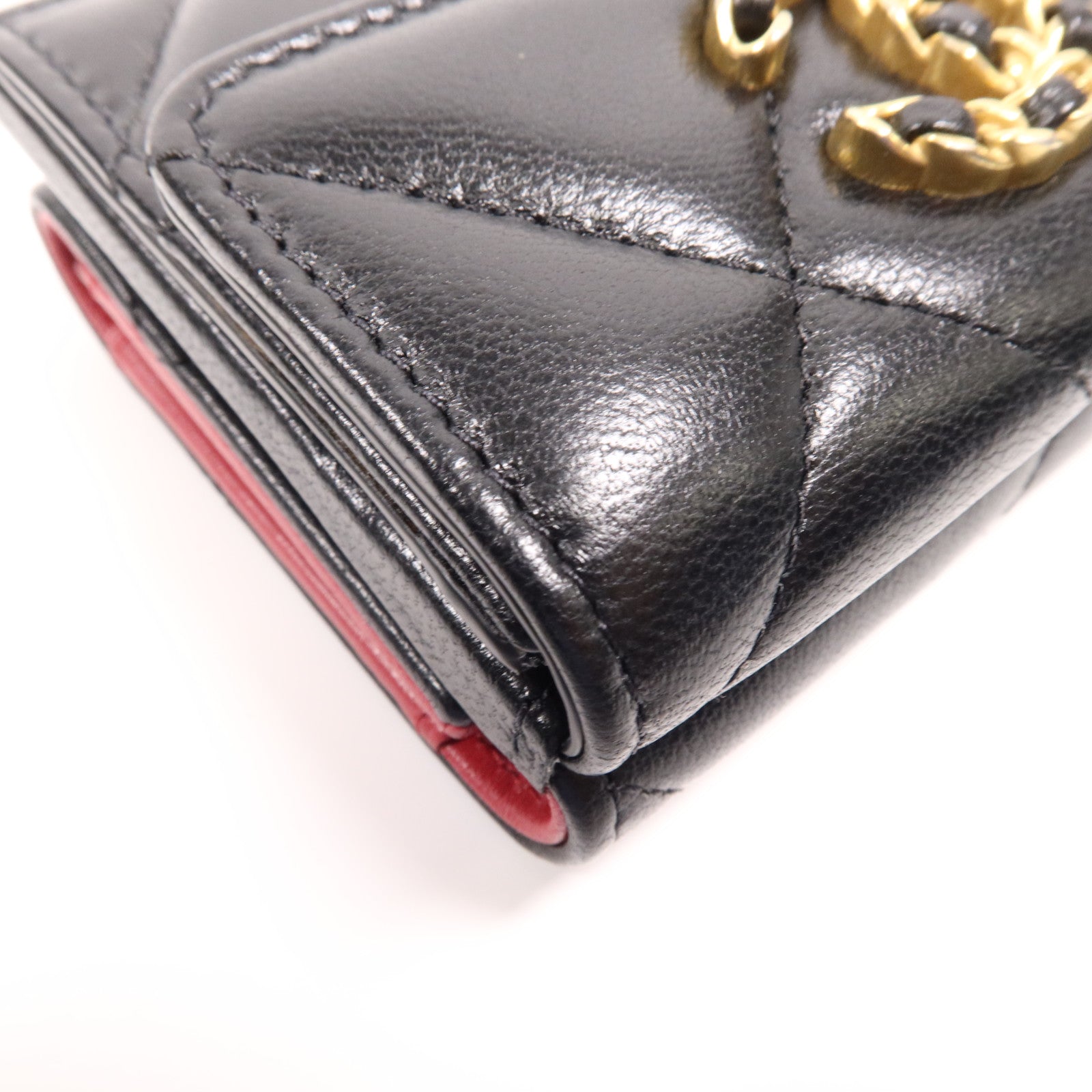 CHANEL 羊皮皮革C19 Wallet金扣錢包