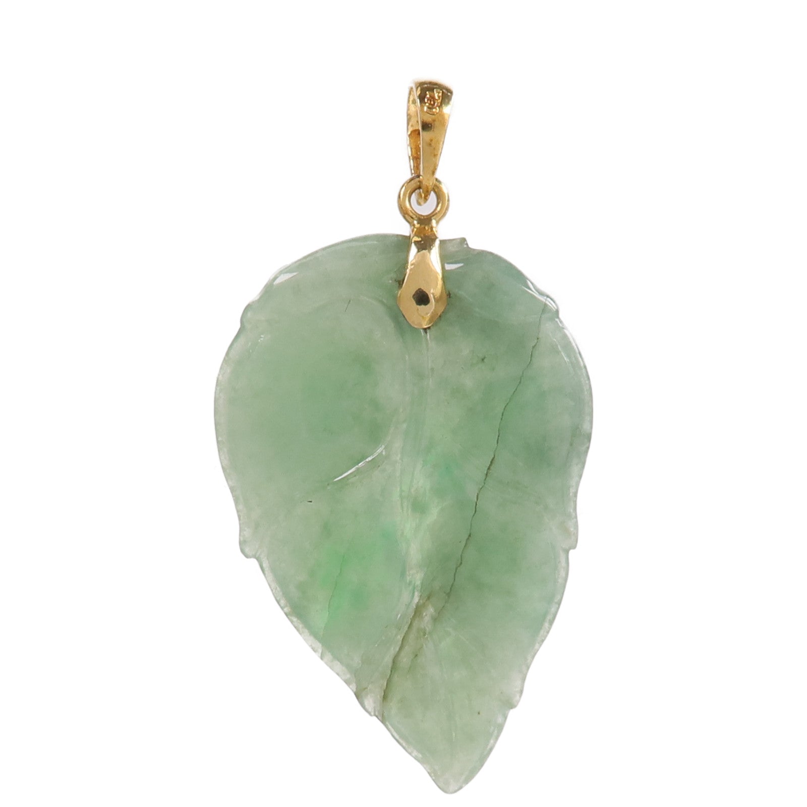 JEWELRY 18K黃金Jade Pendant Top翡翠吊墜
