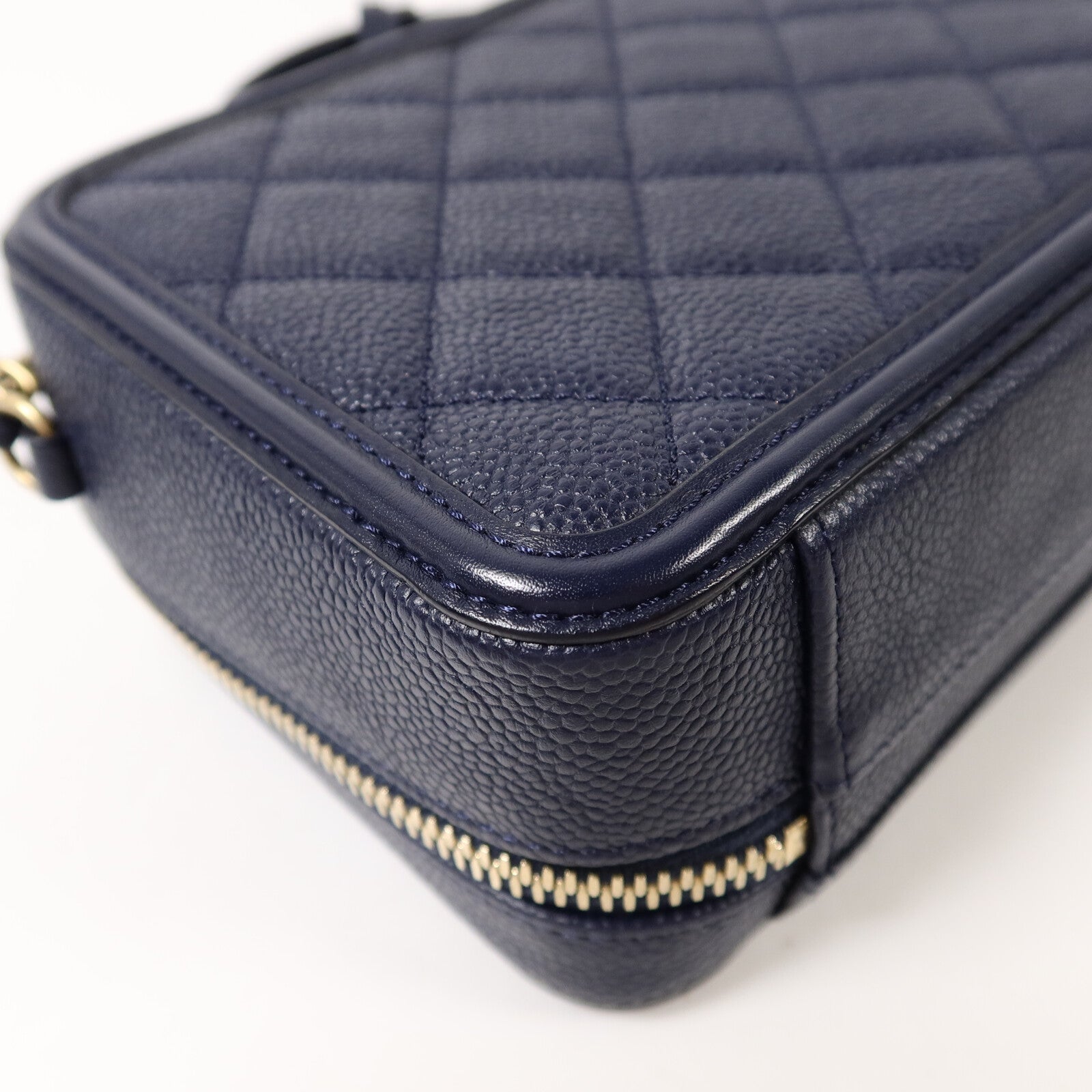 CHANEL 牛皮皮革CC Filigree Vanity Case手挽肩背兩用袋