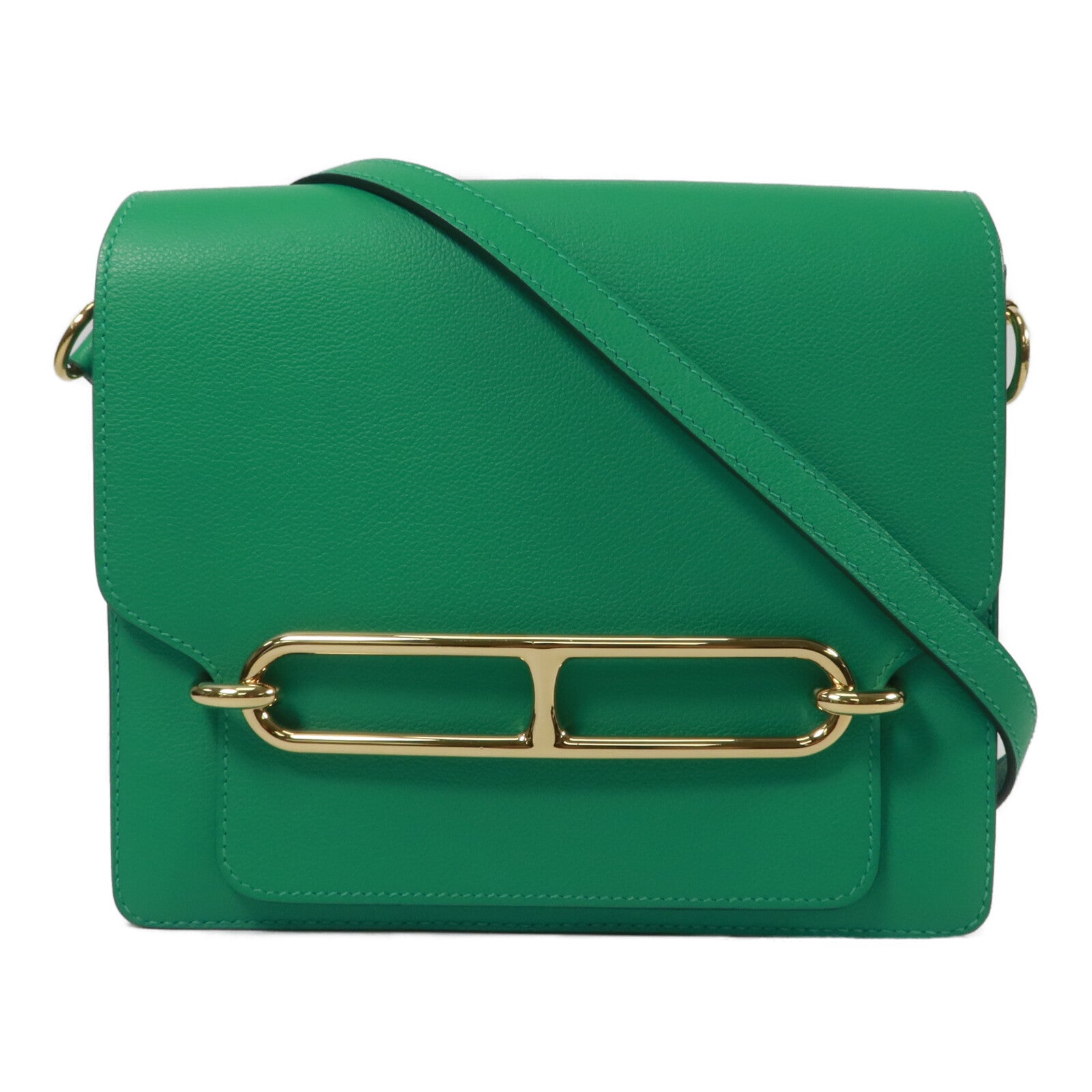 HERMES Evercolor皮革Roulis 23肩背袋Menthe