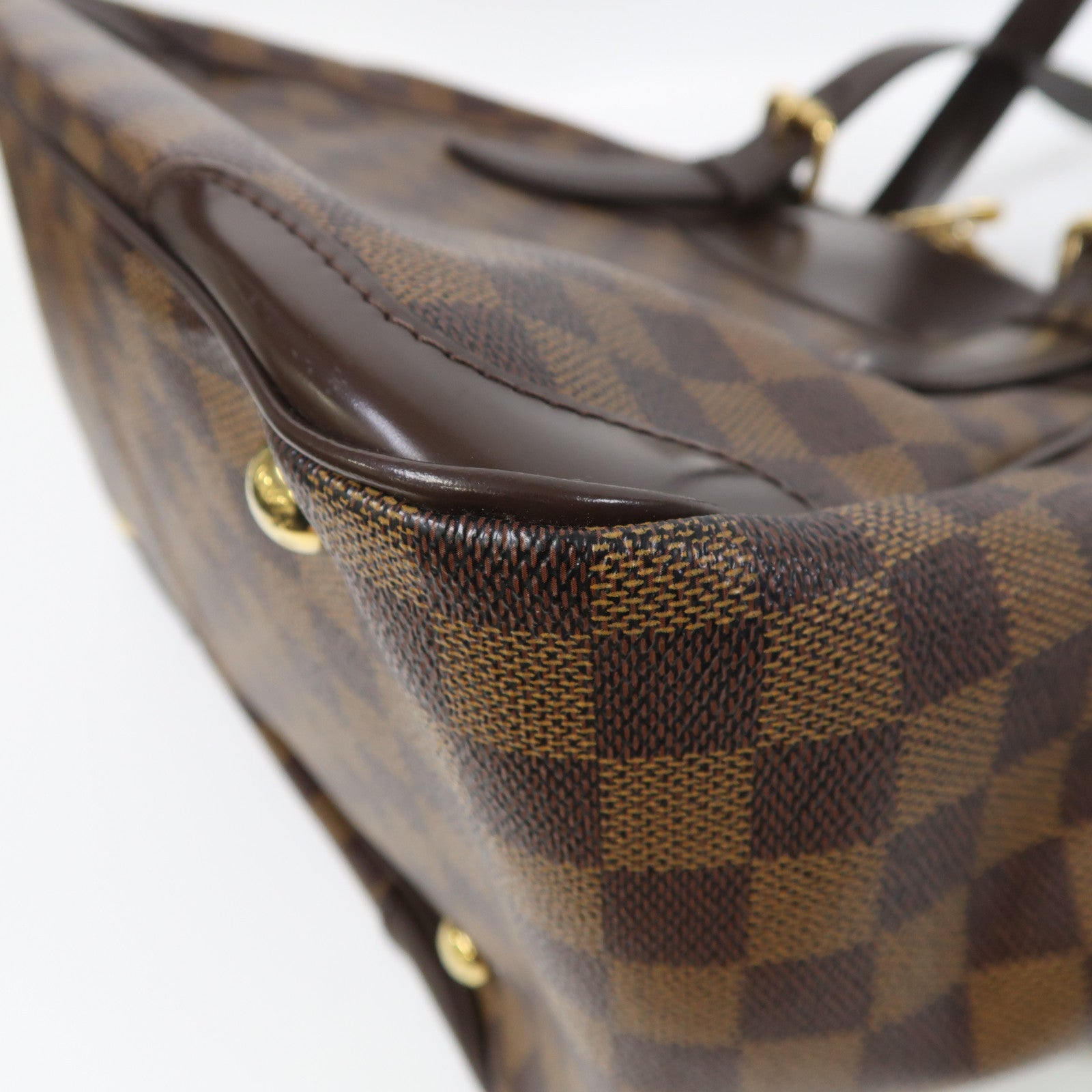 LOUIS VUITTON 【激減優惠】Damier Verona MM金扣肩背袋棕色