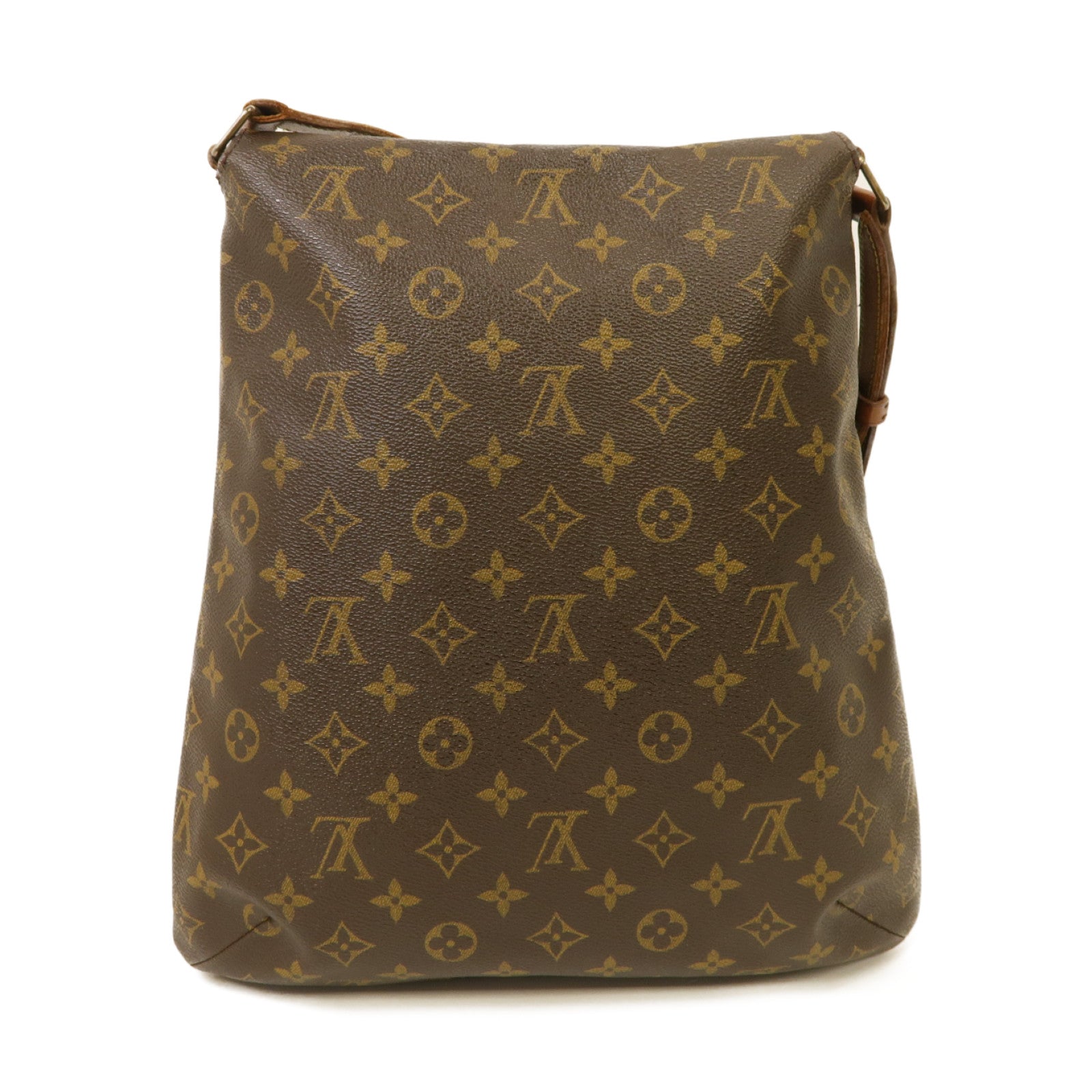 LOUIS VUITTON Monogram Musette金扣肩背袋棕色