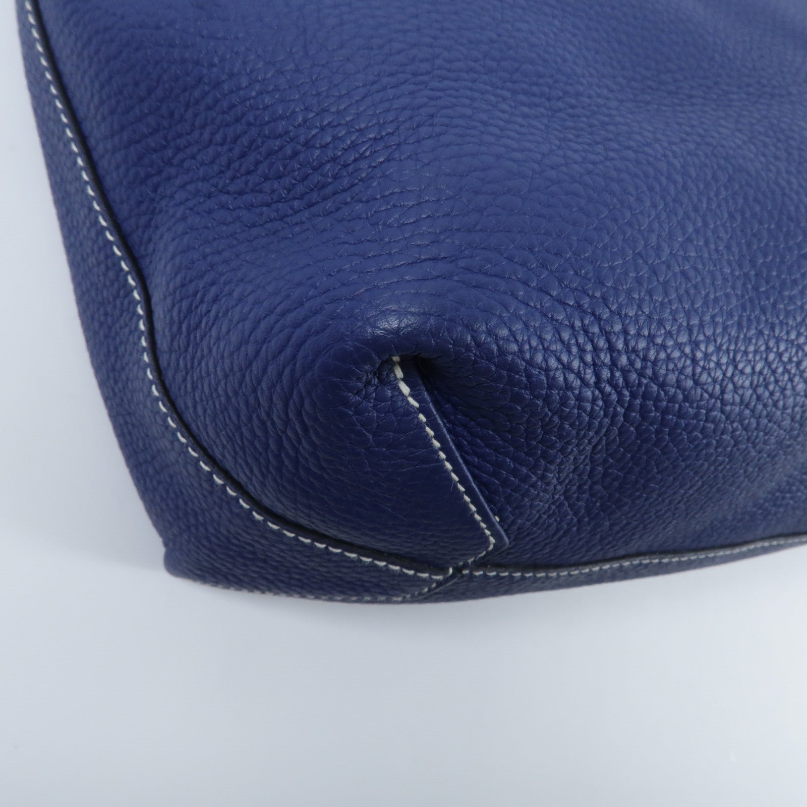 HERMES Clemence皮革Double Sens肩背袋Bleu Nuit/Bleu Izmir