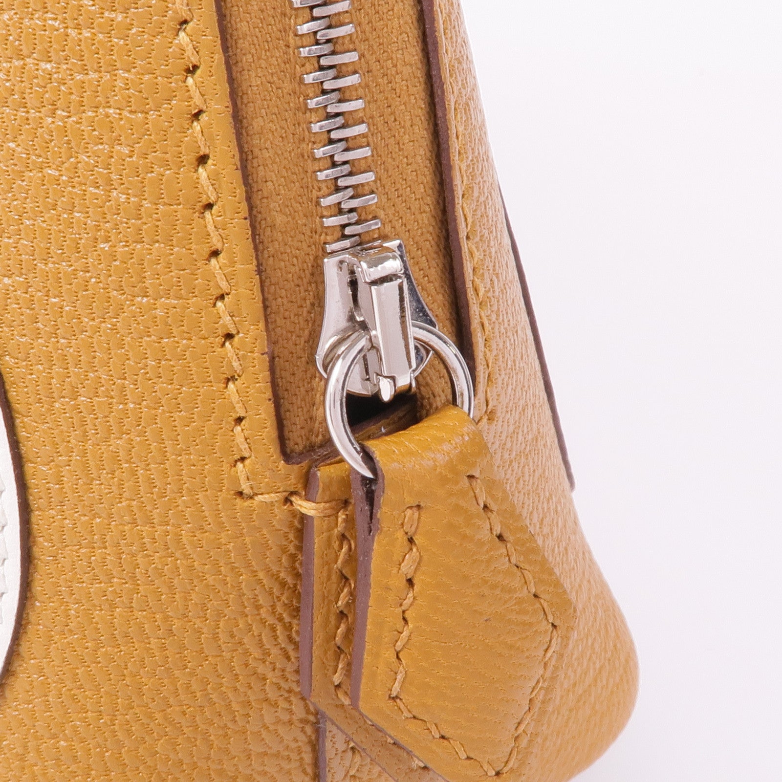 HERMES Chevre皮革Mini Bolide 1923銀扣手挽肩背兩用袋Caramel