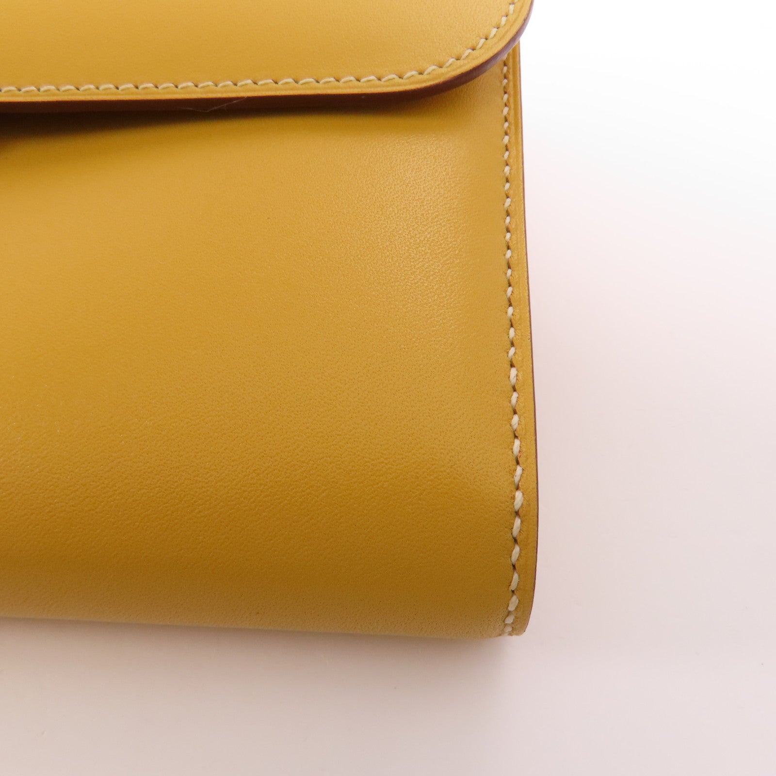 HERMES Tadelakt/蜥蝪皮革Constance Long Wallet銀扣長錢包Brown