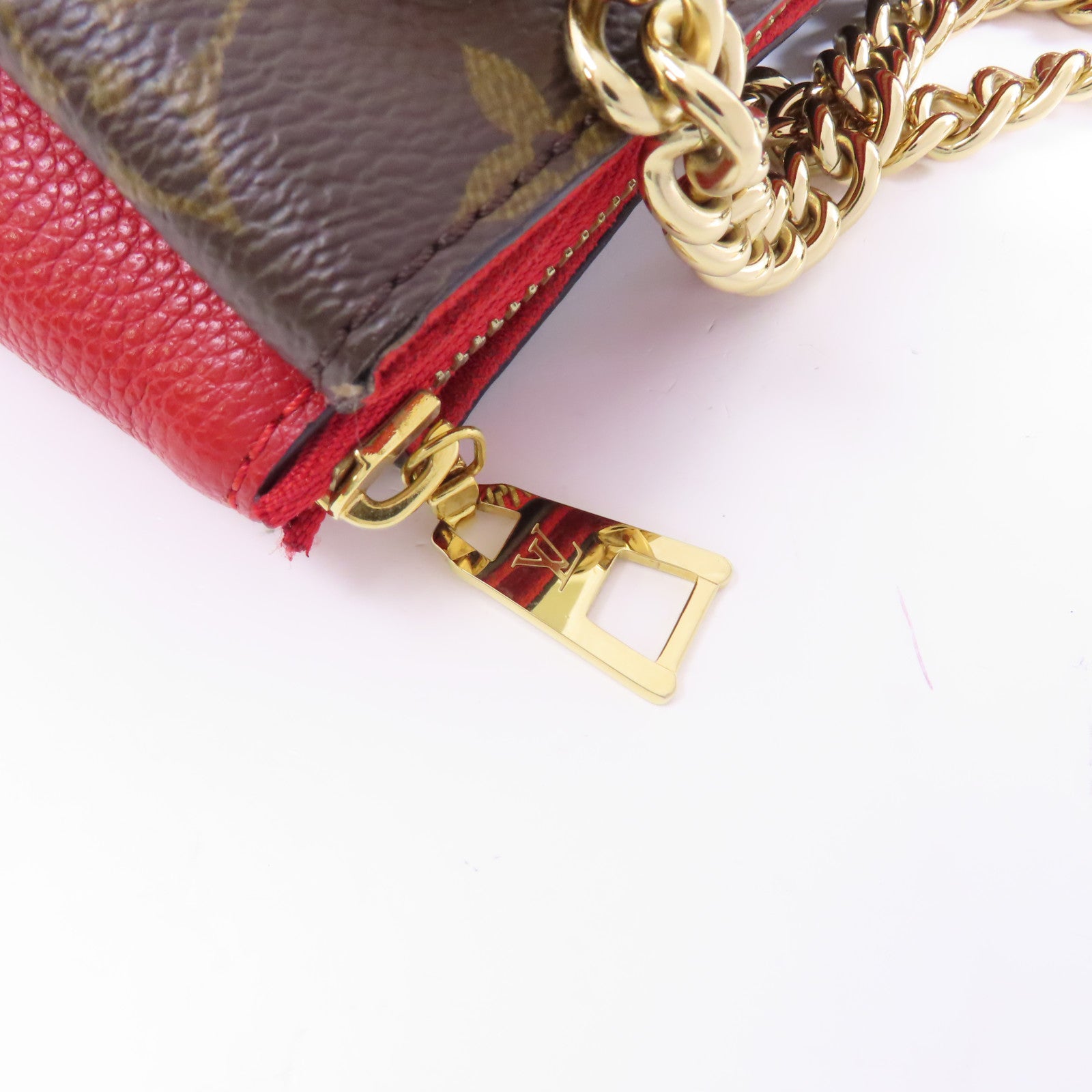LOUIS VUITTON Monogram Surene MM金扣鏈帶肩背袋啡色