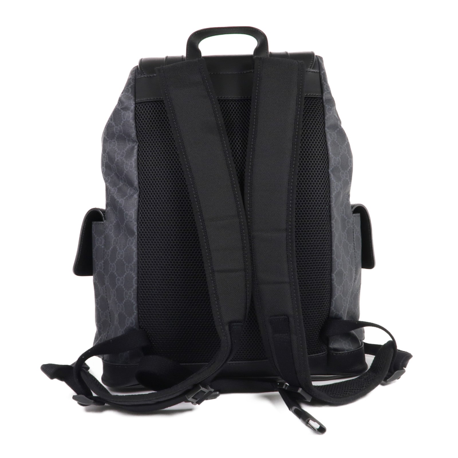 GUCCI 【激減優惠】塗層帆布GG Supreme Backpack銀扣背包