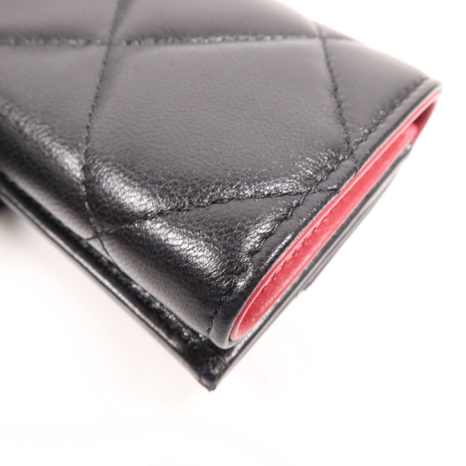 CHANEL 羊皮皮革C19 Wallet金扣錢包