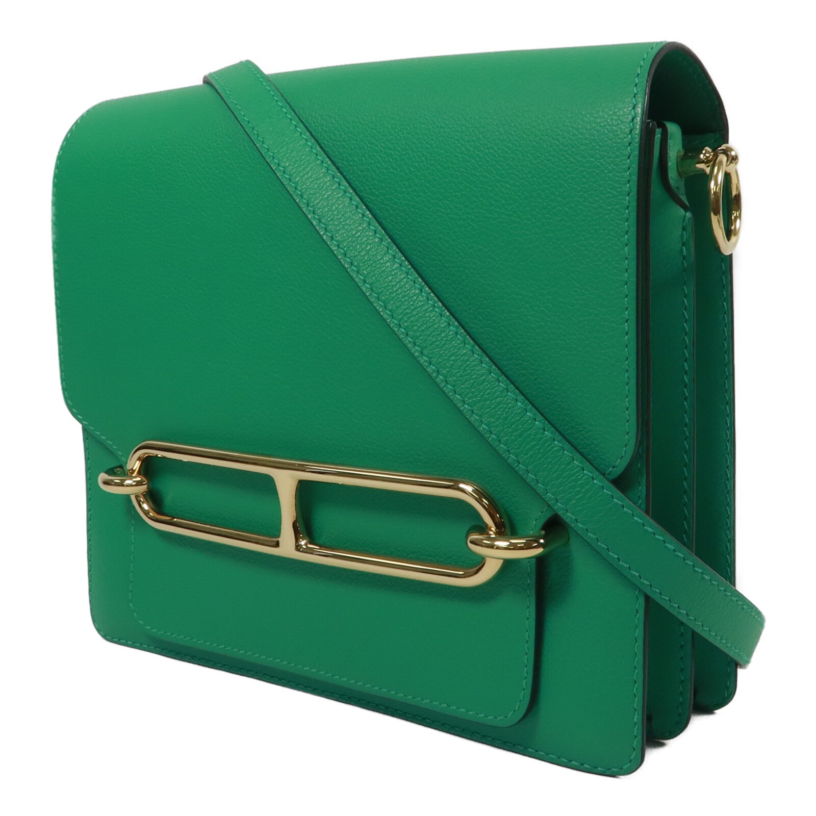 HERMES Evercolor皮革Roulis 23肩背袋Menthe