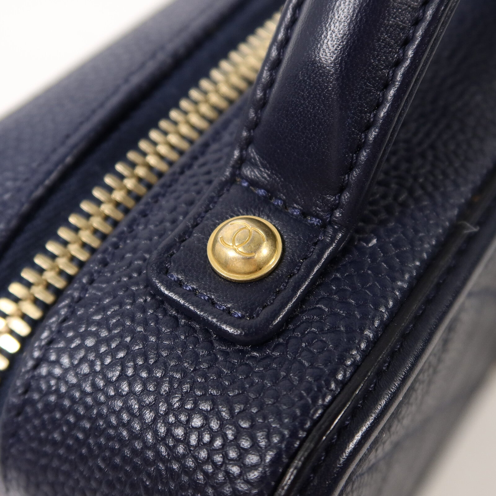 CHANEL 牛皮皮革CC Filigree Vanity Case手挽肩背兩用袋