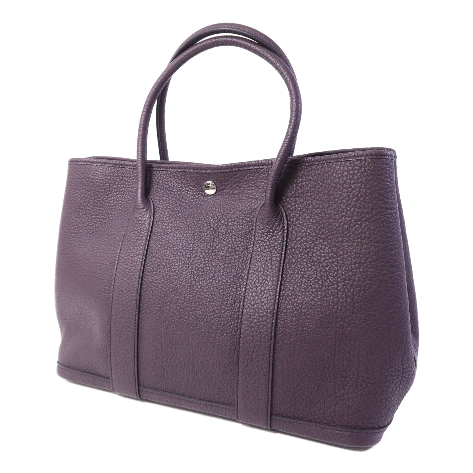 HERMES Negonda皮革Garden Party PM手挽袋Aubergine