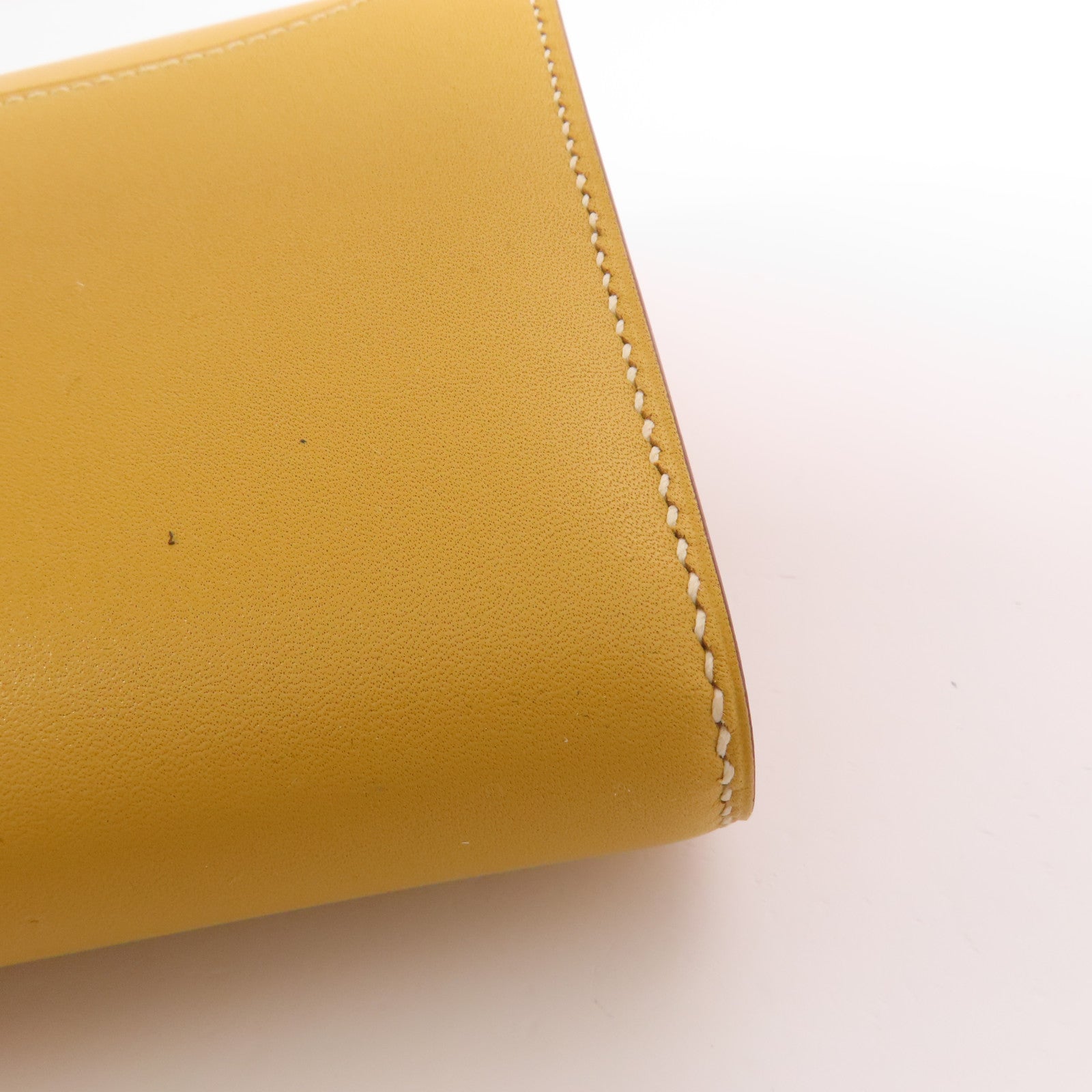HERMES Tadelakt/蜥蝪皮革Constance Long Wallet銀扣長錢包Brown