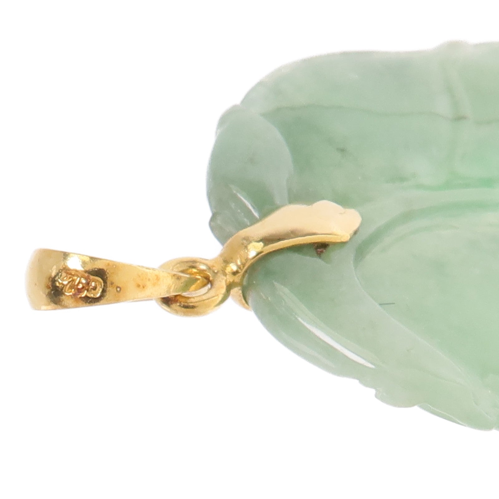 JEWELRY 18K黃金Jade Pendant Top翡翠吊墜