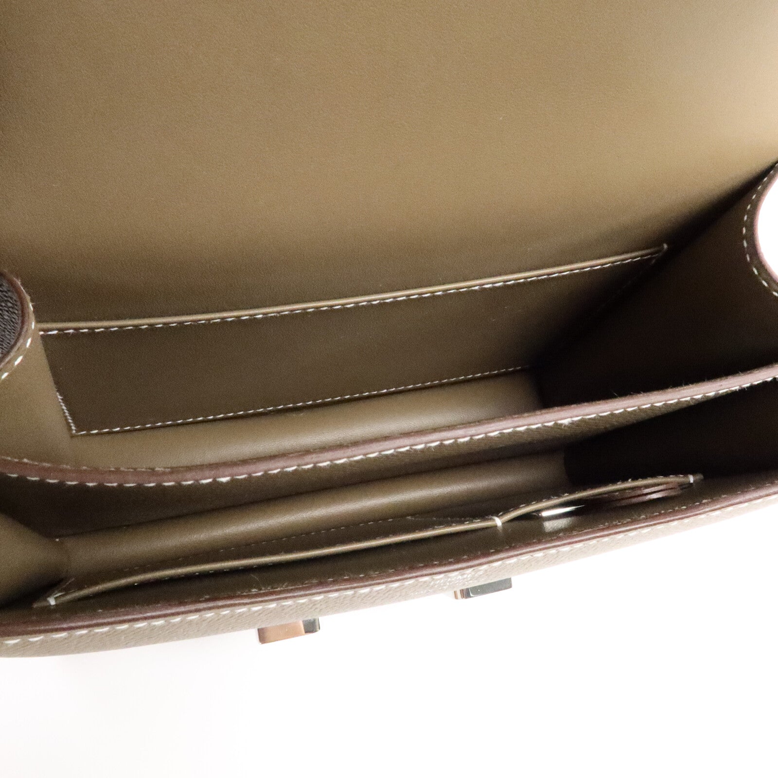 HERMES Epsom皮革Constance Mini肩背袋Etoupe