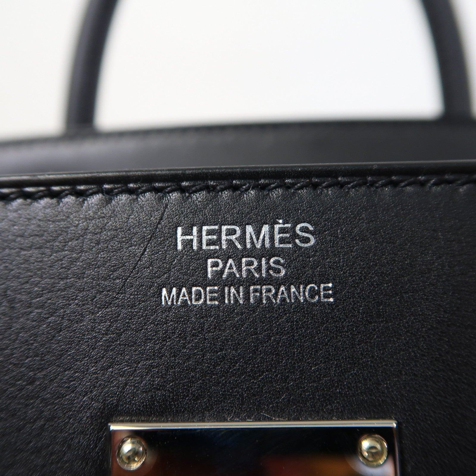 HERMES Toile H帆布/Evercolor皮革Birkin 40 HAC銀扣手挽袋黑色