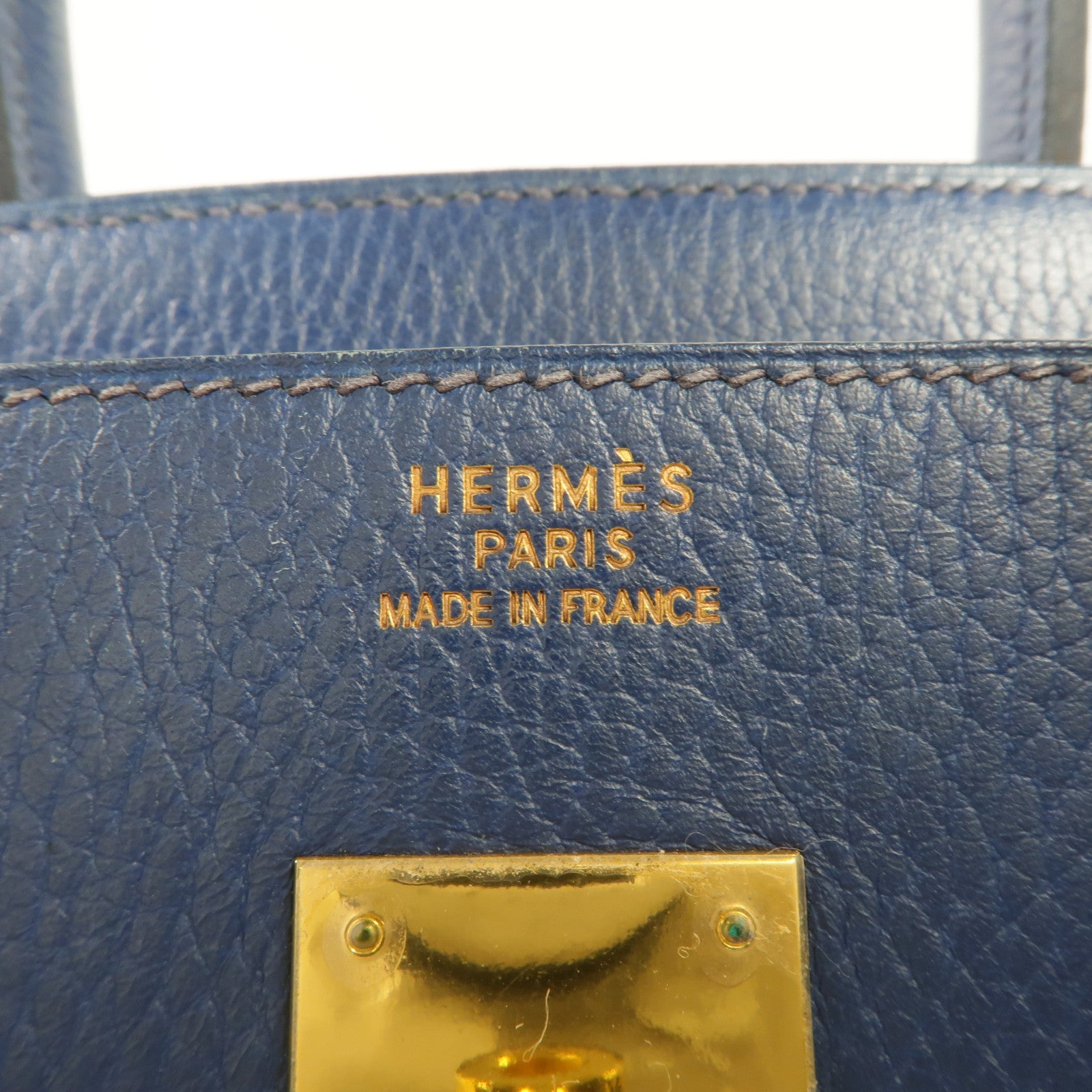 HERMES Ardennes皮革Birkin 35金扣手挽袋