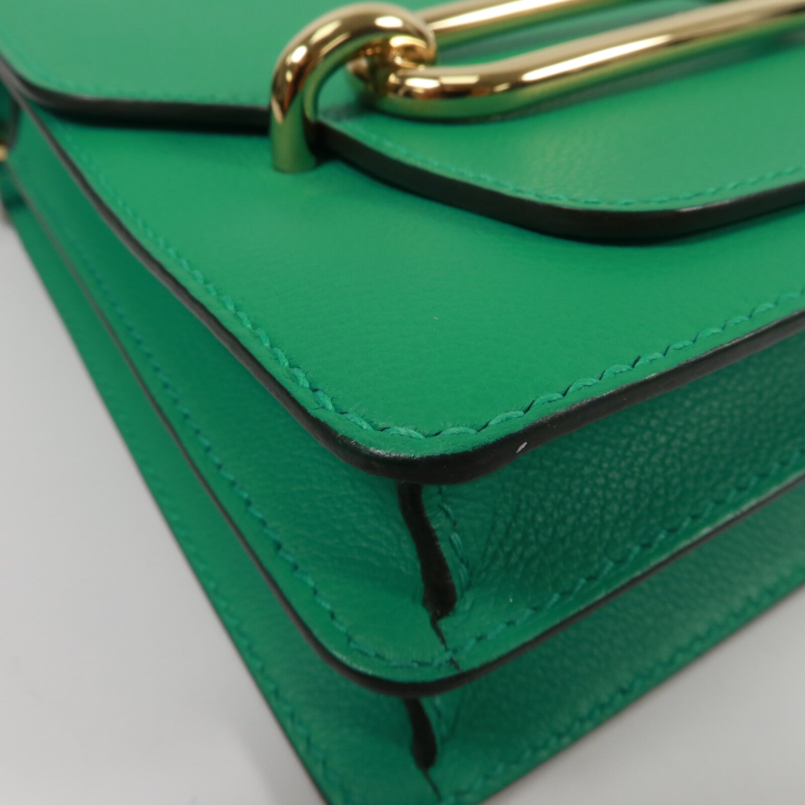 HERMES Evercolor皮革Roulis 23肩背袋Menthe